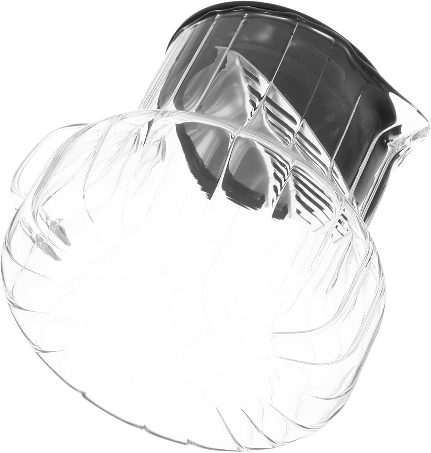 CHICAMPERA Hand Brewed Coffee Glass Pitcher Teapot Espresso Machine Pot Carafe Water Kettle Pot Maker Glass Tea Kettle Steeper Vertical Stripes for Daily Use Special Occasions image number 3