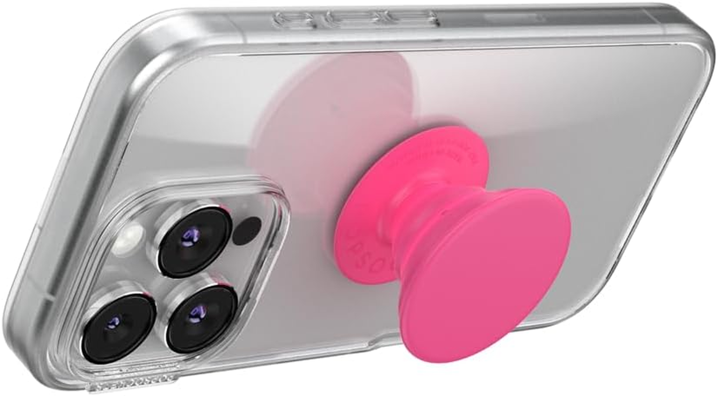 Popsockets: Popgrip Expanding Stand and Grip with a Swappable Top for Phones & Tablets - Neon Pink
