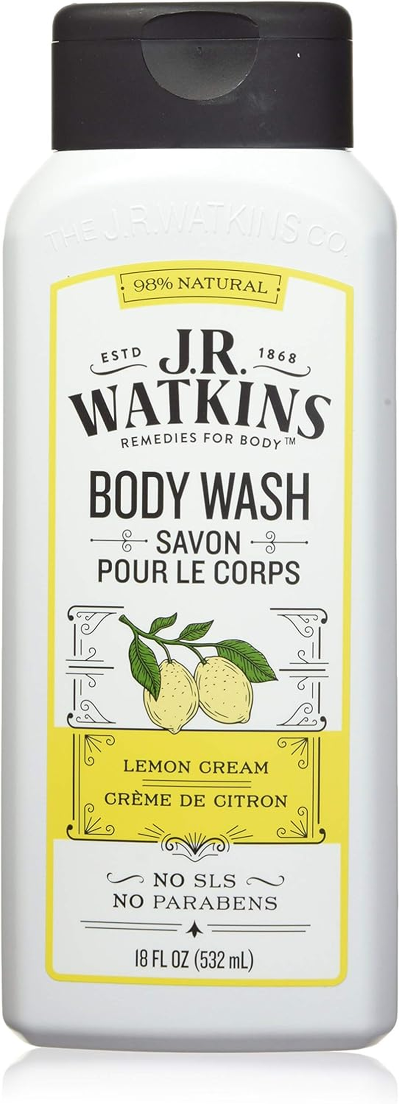 JR Watkins - Daily Moisturizing Body Wash Lemon Cream - 18 Fl. Oz. image number 6