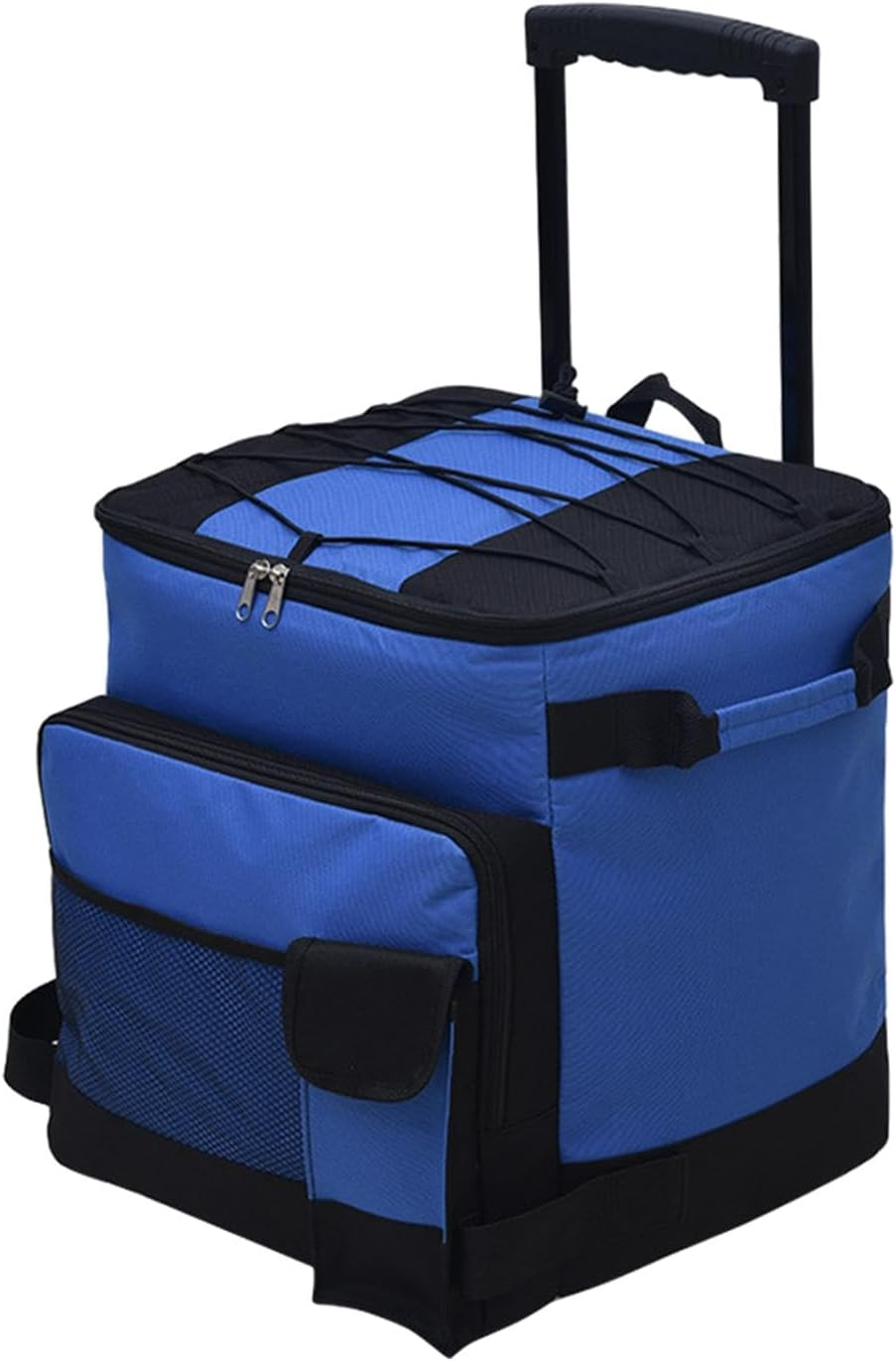 Perfk Rolling Cooler Cart, Cooler Bag Insulated Waterproof Portable Leakproof Wheeled Cooler Collapsible Cool Bag for Beach Summer Cars Travel Home image number 6