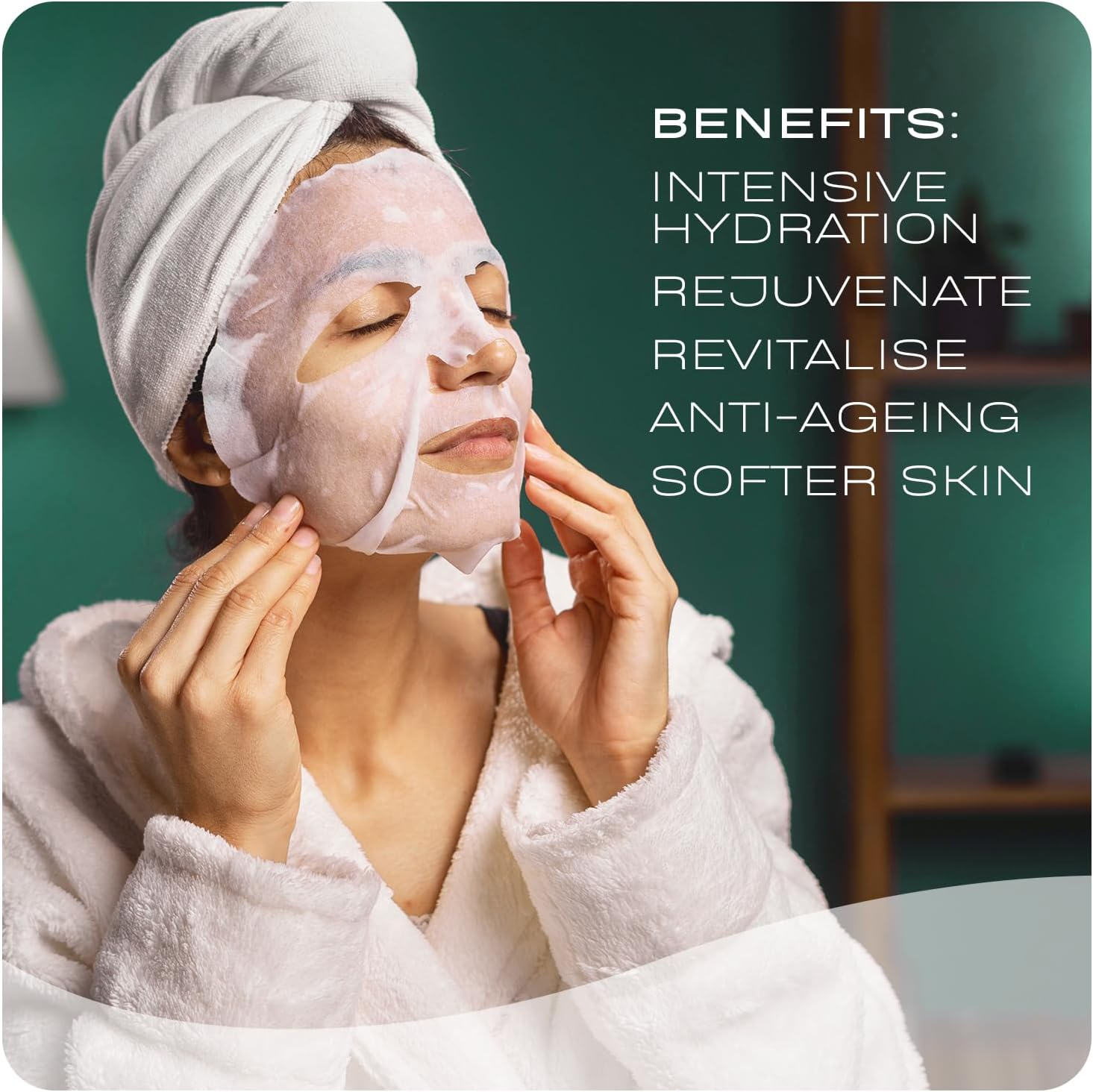 My Perfect Mask - the Perfect Cosmetics Company Hyaluronic Sheet Masks for Intense Hydration & Youthful Dewy Glow for All Skin Types (Pack of 3) image number 1