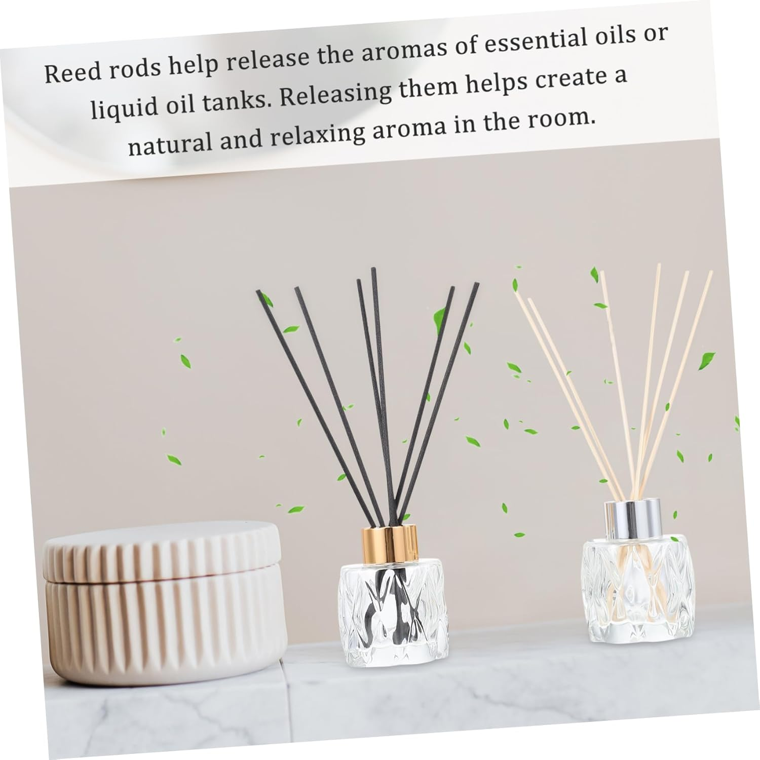 Glass Aromatherapy Bottles Multi-Functional Diffuser Empty Refillable Glass Containers Fragrance Release Jars for Home image number 6