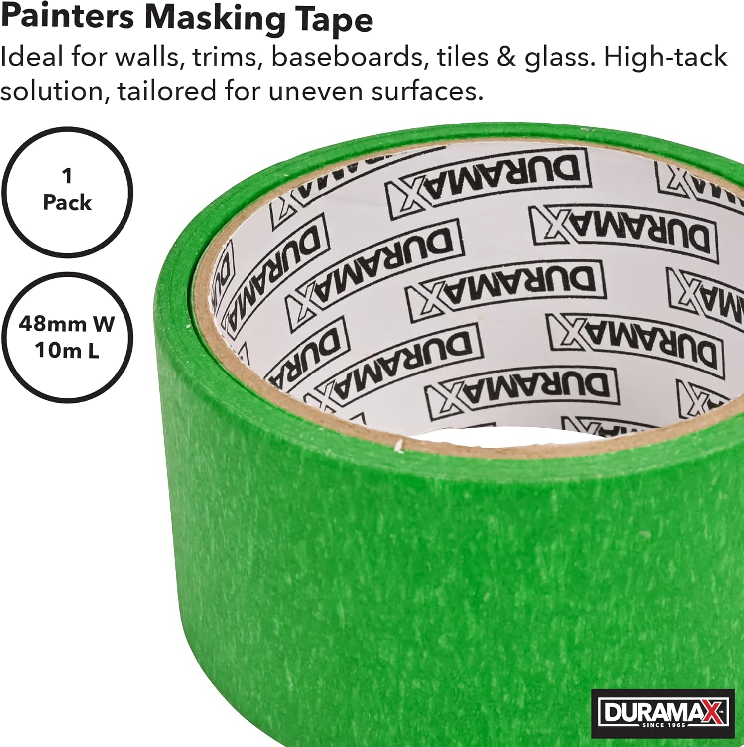 Duramax Painters Masking Tape, 10 Meter X 48 Mm Width, Green image number 2