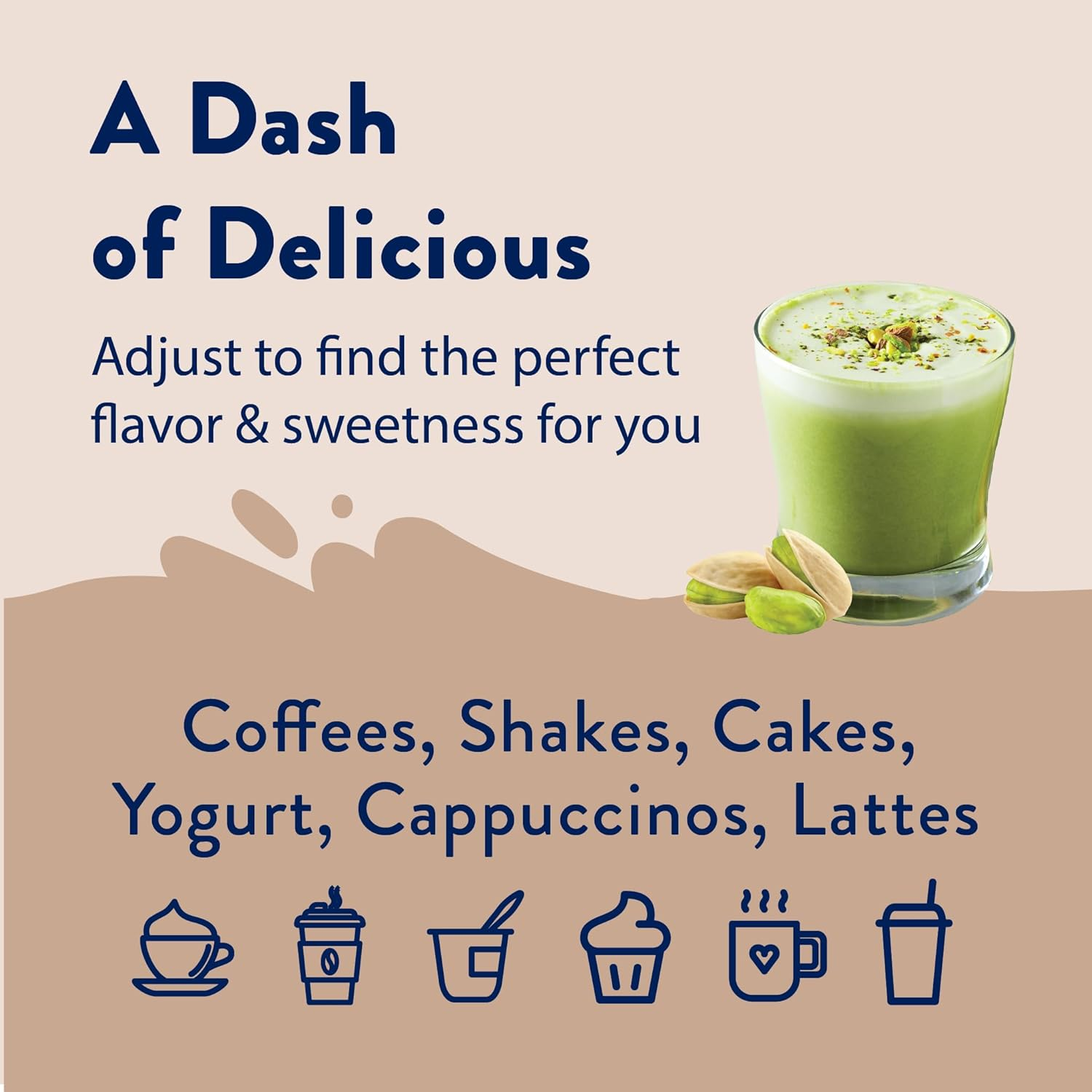 Jordan'S Skinny Mixes Syrups Pistachio Latte, Barista Collection Sugar Free Coffee Flavoring Syrup, 720.1 G (Pack of 1) Bottle image number 3