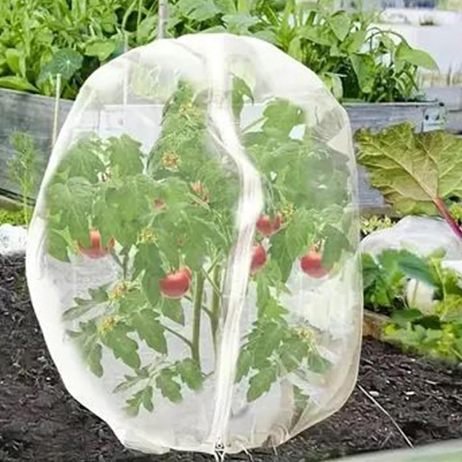 Fruit Tree Protection Netting | Protective Cover with Drawstring | UV Resistant and Weather Resistant with Zipper and Cord for Orchards, Outdoors, Garden, Greenhouse image number 3