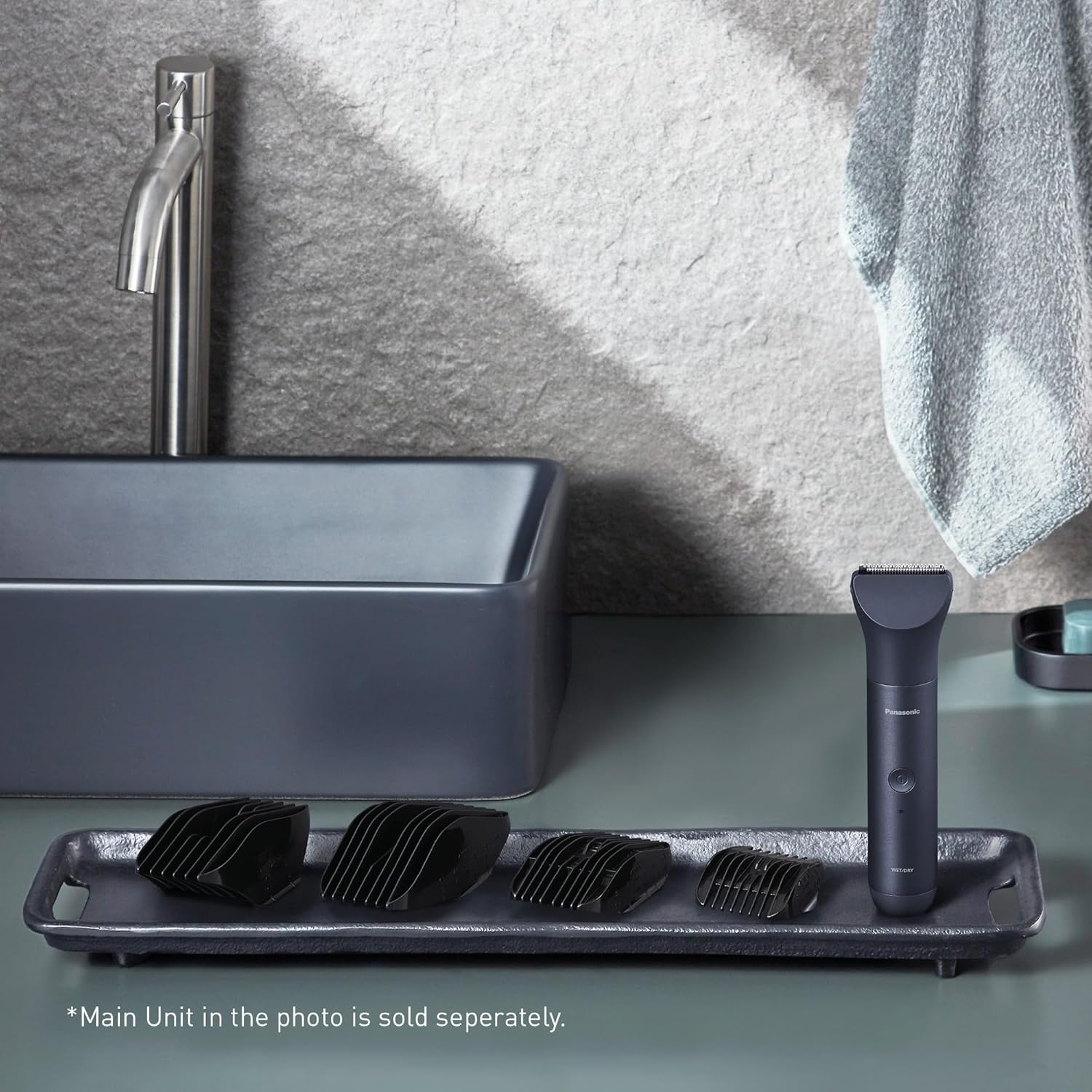 Panasonic ER-CHC1 Multishape Modular Personal Care System, Hair Clipper Head Attachment, 15 Length Settings, 4 Comb Attachments, Black image number 1