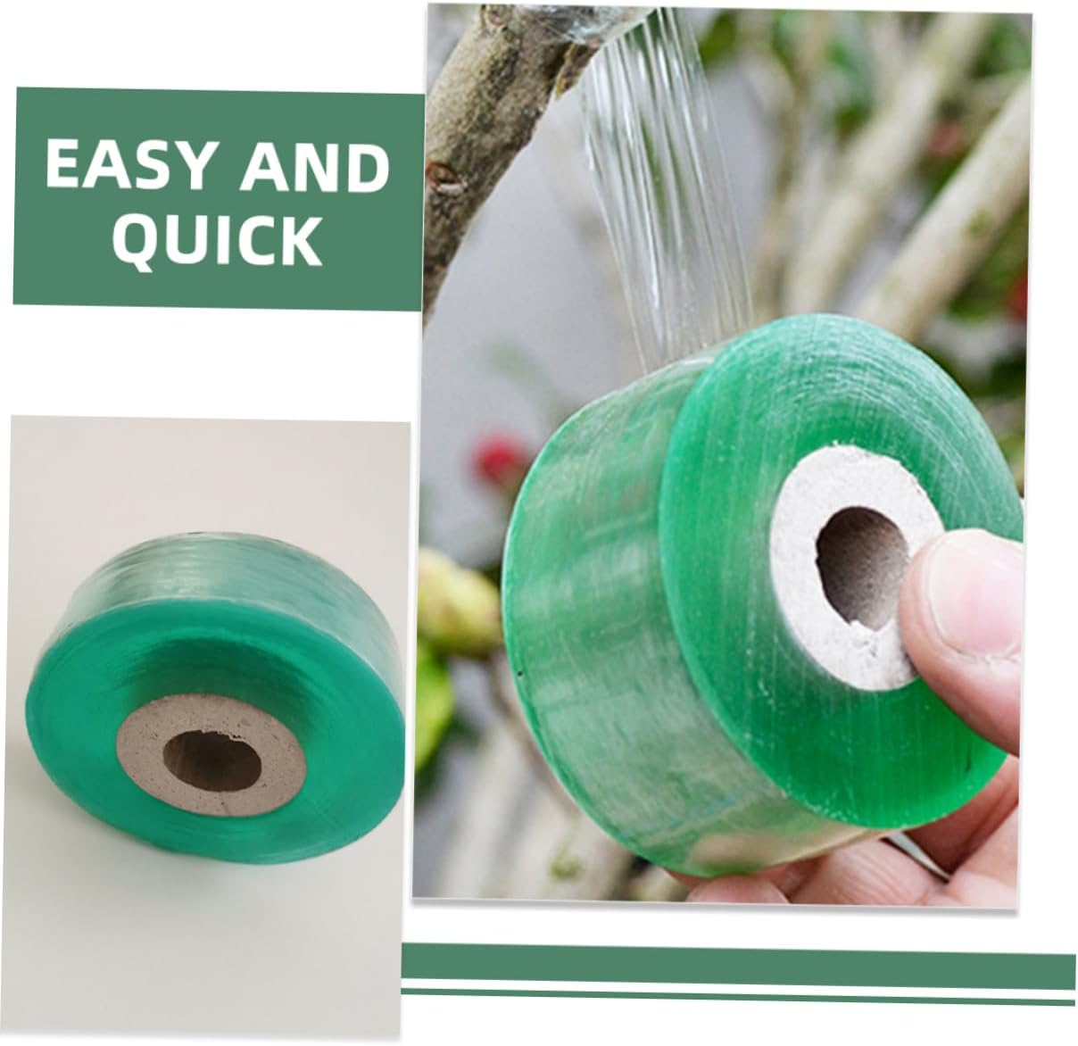 SUPVOX Grafting Tape and Plant Repair Tape for Gardening Use, 4 Rolls of 100Cm Stretchable Self-Adhesive Budding Film 2Cm Width, Suitable for Fruit Trees and Plant Grafting Accessories image number 5