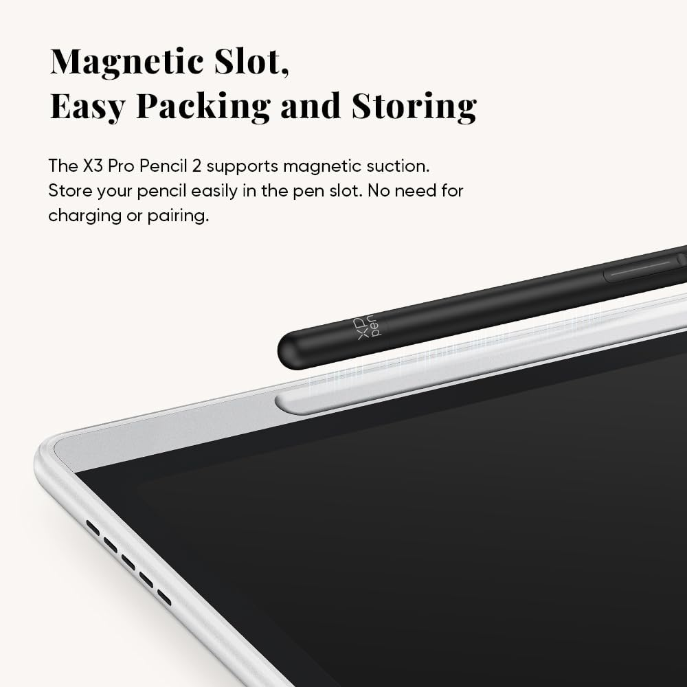 Xppen 3 in 1 Color Digital Notebook 10.95'' Paper Note Taking Tablet with 16384 Pressure Levels Battey-Free X3 Pro Pencil 2 Magnetic Folio 6+128GB Magic Note Pad for Writing/Reading/Meeting/Study image number 3