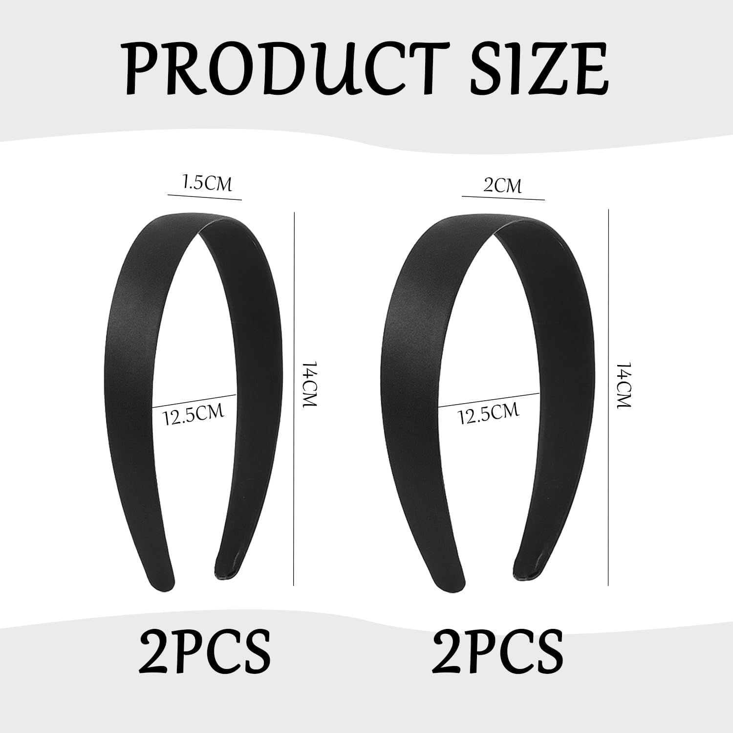 4 Pieces Black Headband, Solid Bang Decoration, Women'S Fashion Hair Accessories, Classic