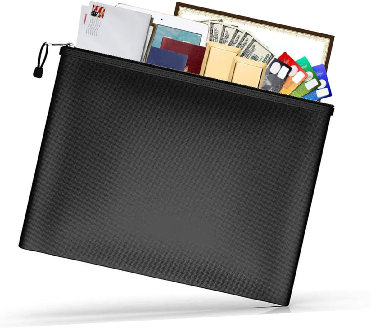 Uonlytech Fireproof Waterproof Document Bag 29X20.5Cm Money Bag with Zipper Secure Document Holder for Office and Home Storage of Important Contracts and Valuables image number 5