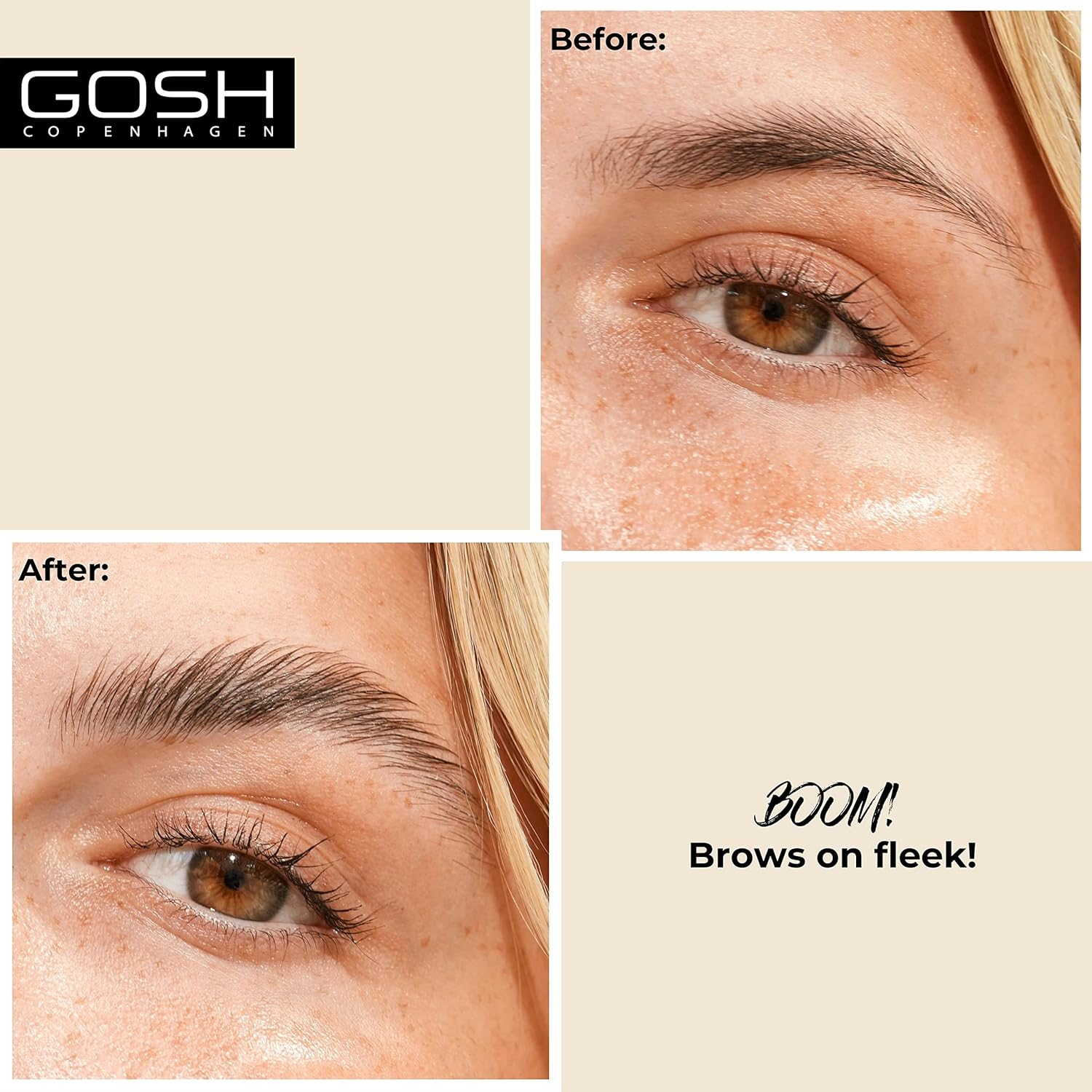 GOSH Brow Lift Lamination Eyebrow Gel, Vegan, Colourless Fixing Gel for Quick Flawless Brow Styling, with Salon Effect, Fragrance-Free & Long-Lasting Suitable for Allergy Sufferers - 002 Dark Brown image number 2