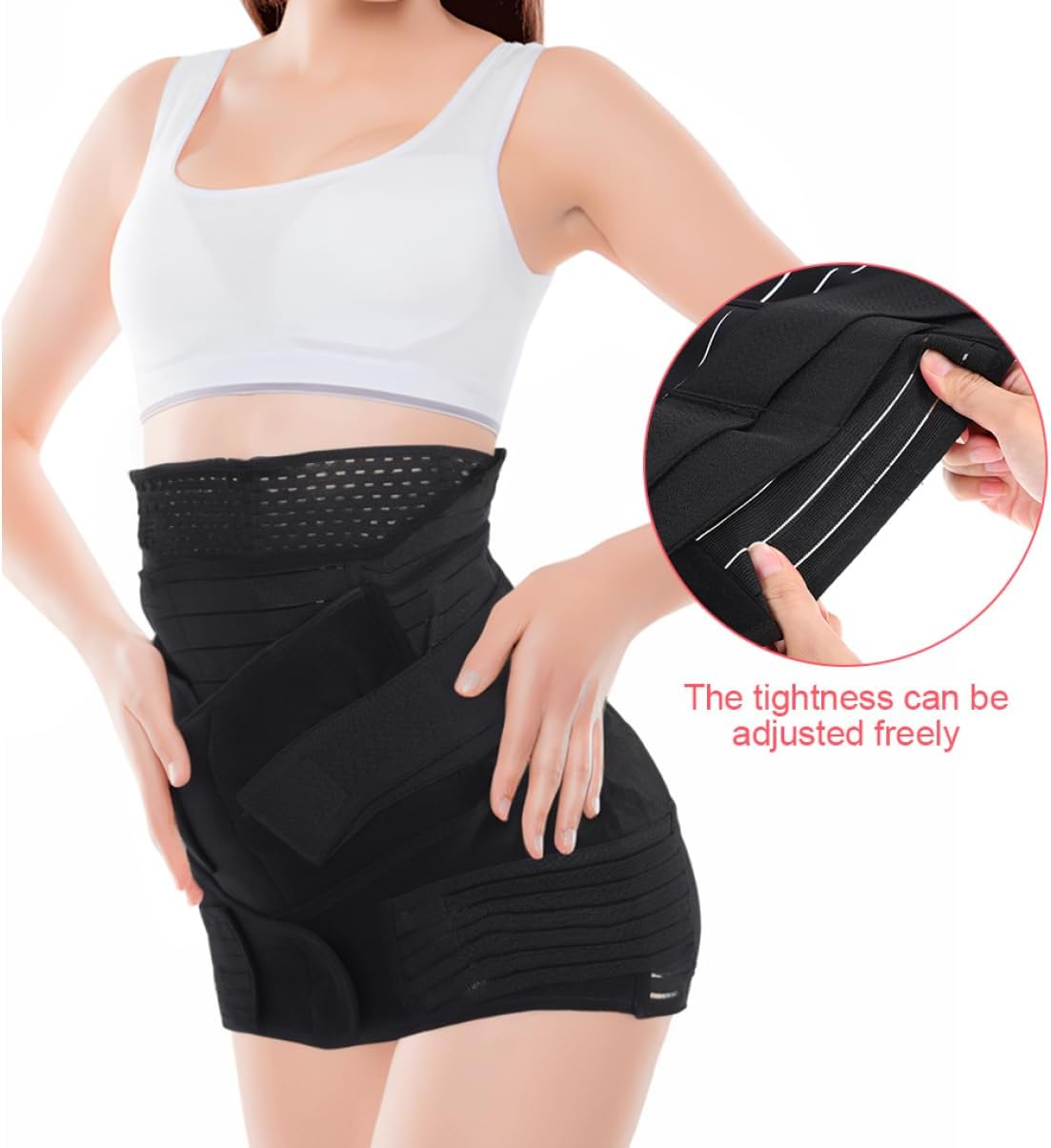 Toyvian Postpartum Belly Band Waist Support Wraps for Abdominal Comfortable Compression for Mothers Hook and Loop Closure image number 3
