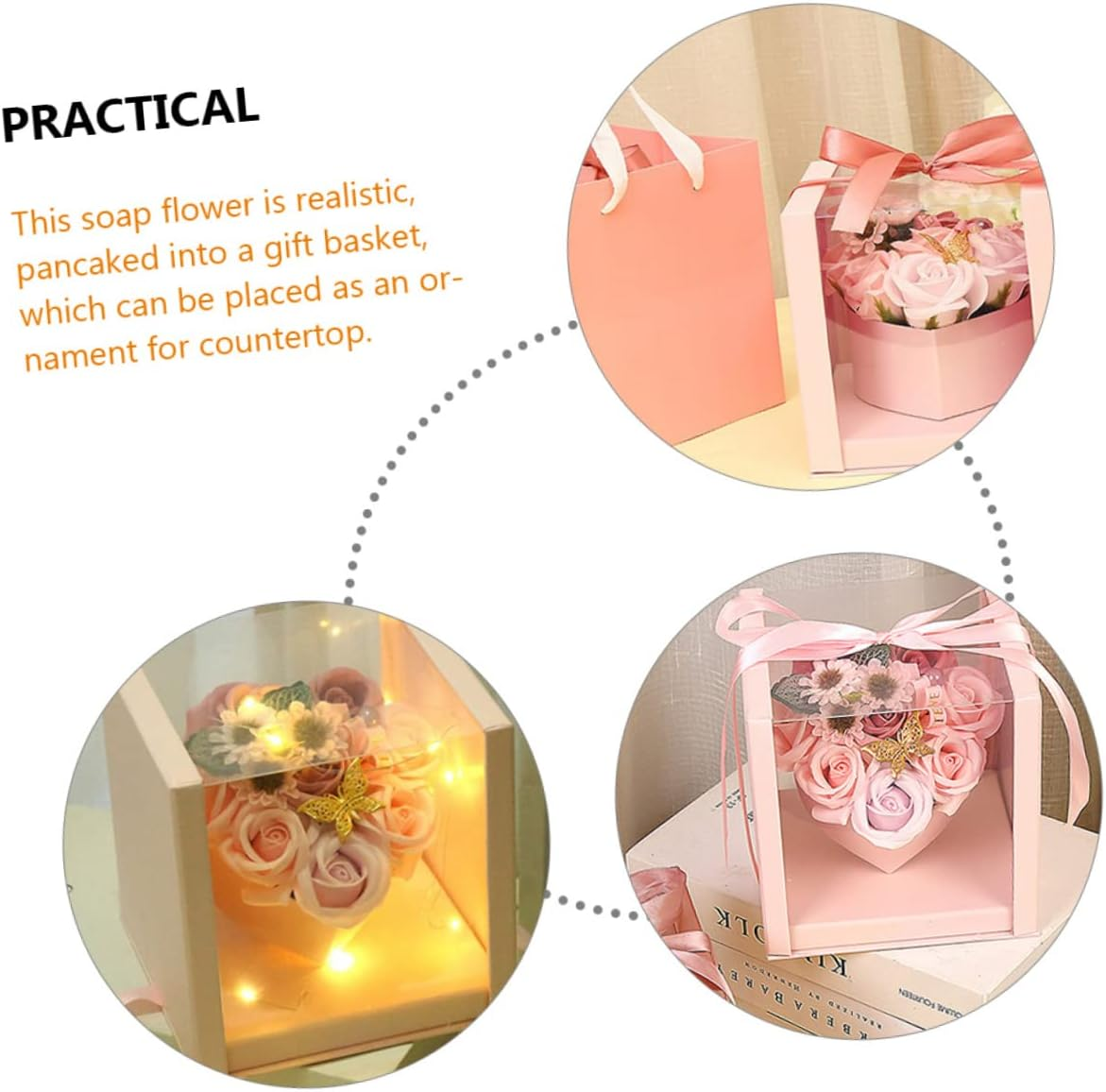 Hohopeti Scented Soap Flower Box Soap Petals for Mother'S Day Birthday Spa Decorative Floral Bath for Women for Relaxation and Pampering image number 5