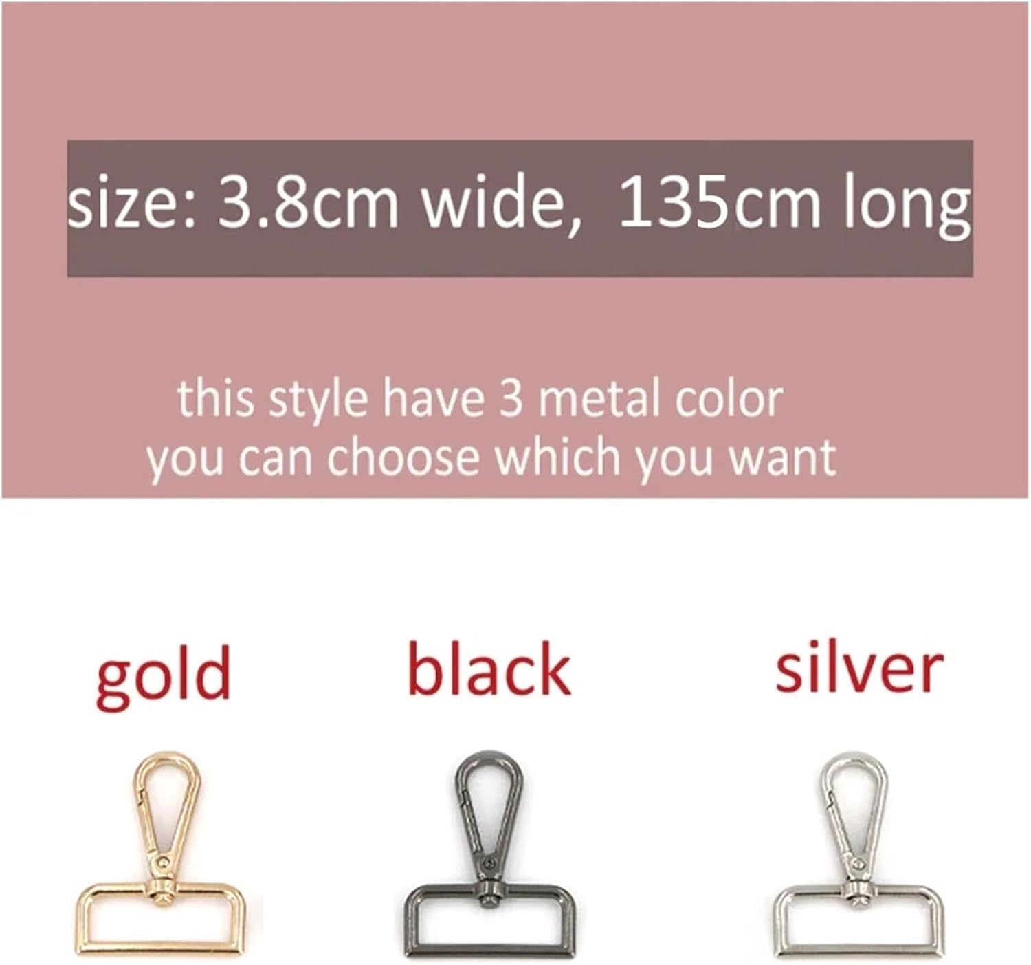 Shoulder Strap Handbag Bag Strap Handbag Strap Adjustable When Carrying Replacement Wallet Handle Shoulder Bag Accessory Crossbody Handbag Replacement Strap (Color : E50, Size : Light Gold Buckle) image number 6