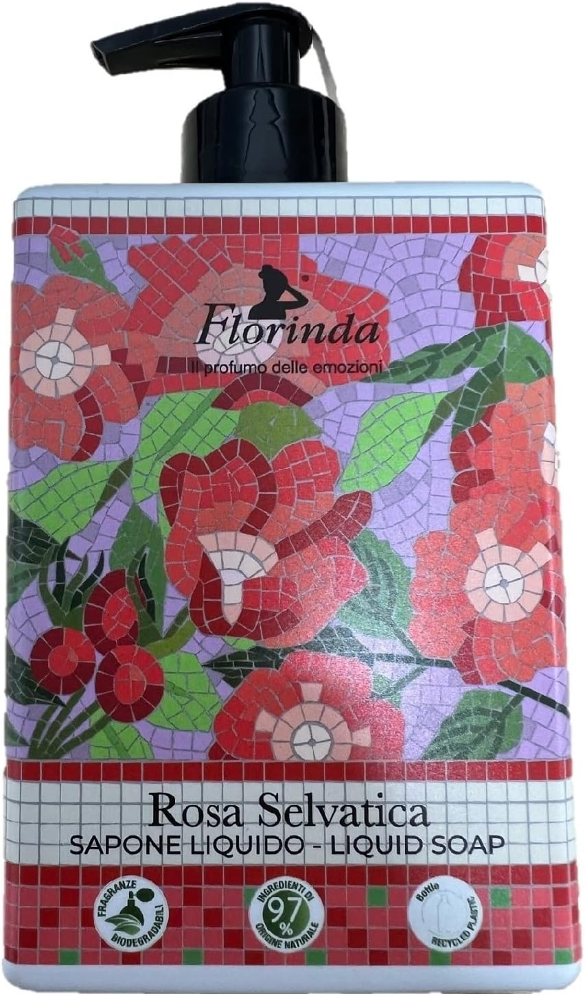Florinda Fragrance Liquid Soap, 16.9 Fl Oz (500 Ml), Mosaic, Lemon image number 3