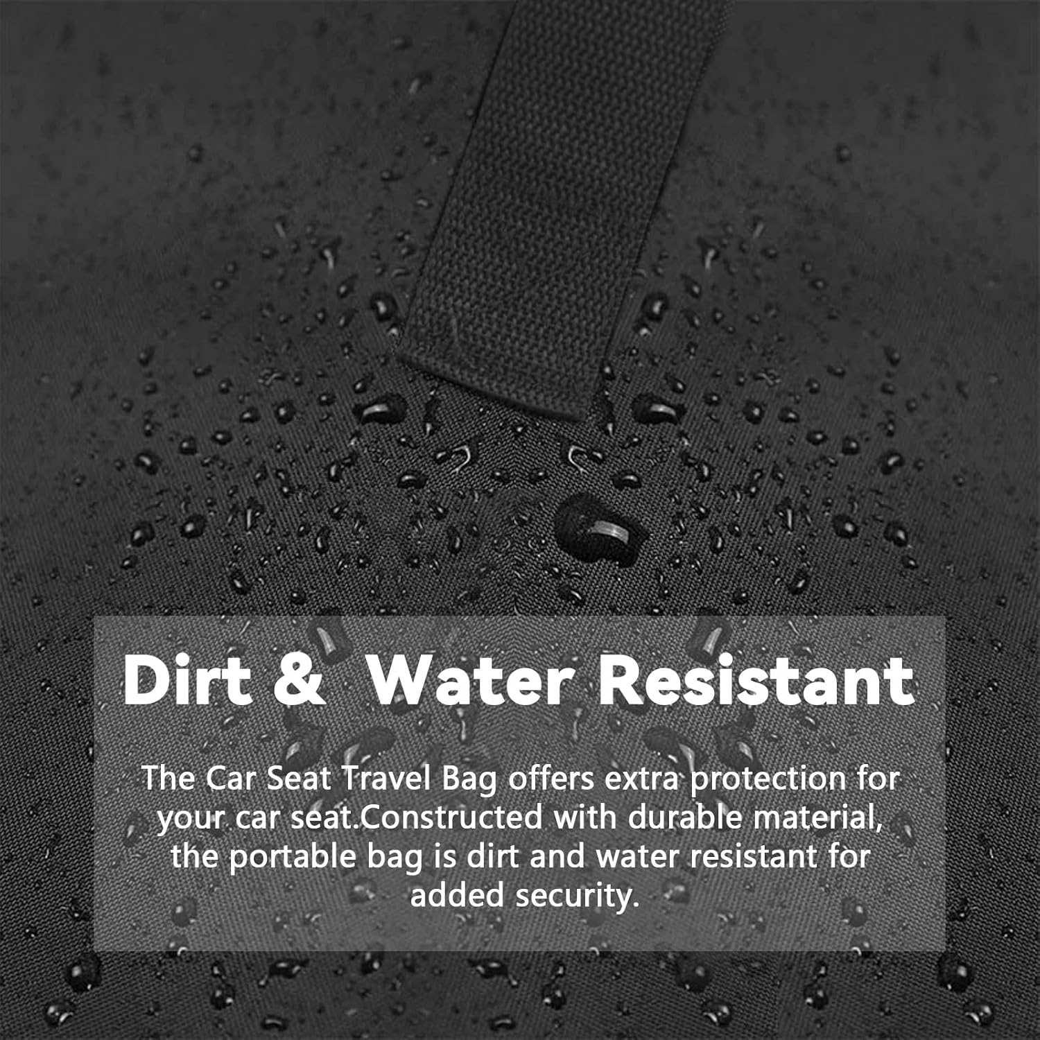 2 Pack Durable Easy Carry Baby Car Seat Travel Bag, Gate Check Airport Water Resistant Protector Bag, Fits Convertible Car Seats, Infant Carriers, Booster Seat, Air Travel Cover for Airplane, Black image number 2