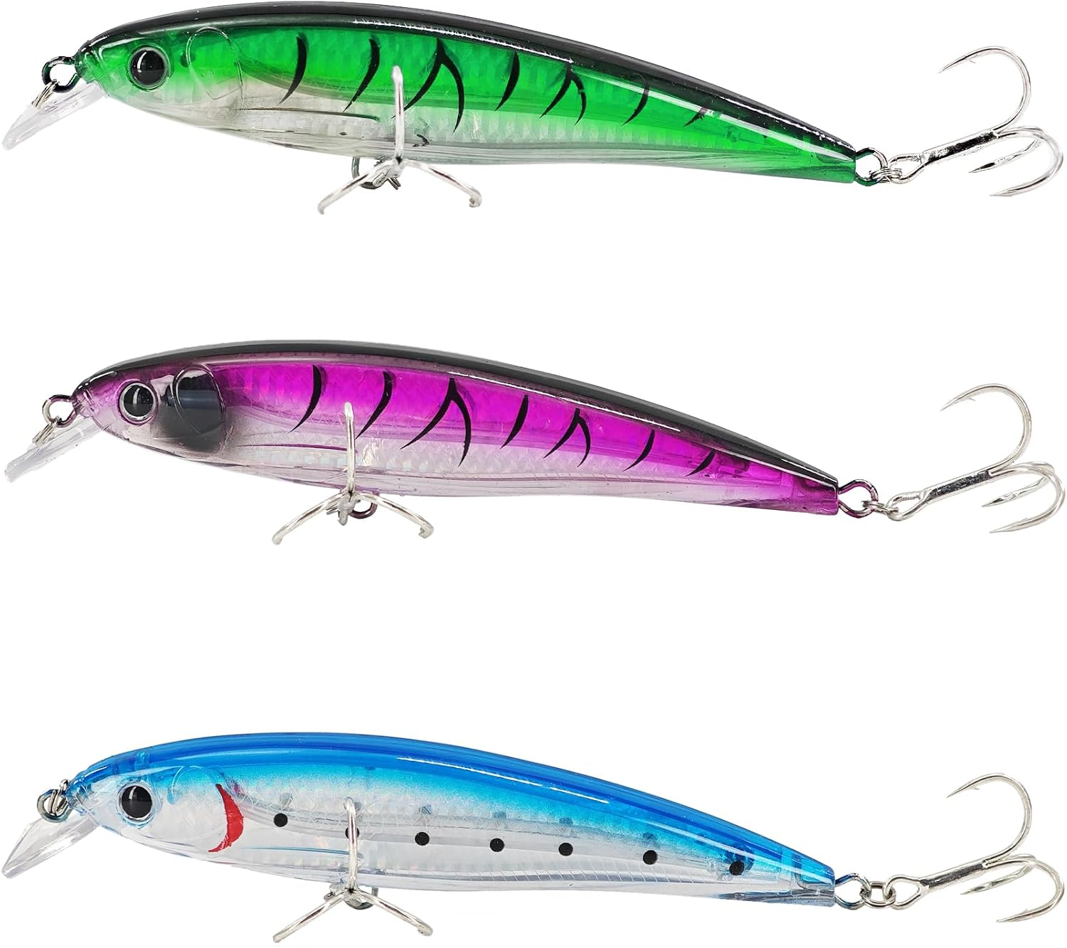 Keencatch Topwater Minnow Lure for Saltwater Fishing, Long-Casting Shallow Diver for Rock Fishing, Big Jerkbait for Kingfish, Bonitos, Salmon and Other Pelagic Fish image number 3