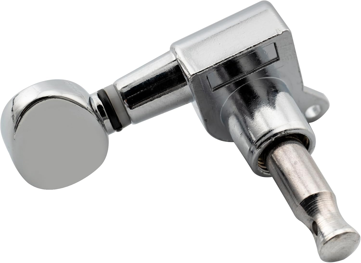 Musiclily 3L3R Sealed Guitar Tuners Tuning Pegs Machine Heads Set for Electric Acoustic Folk Guitar, Chrome Vintage Oval Button - Single R Black image number 2