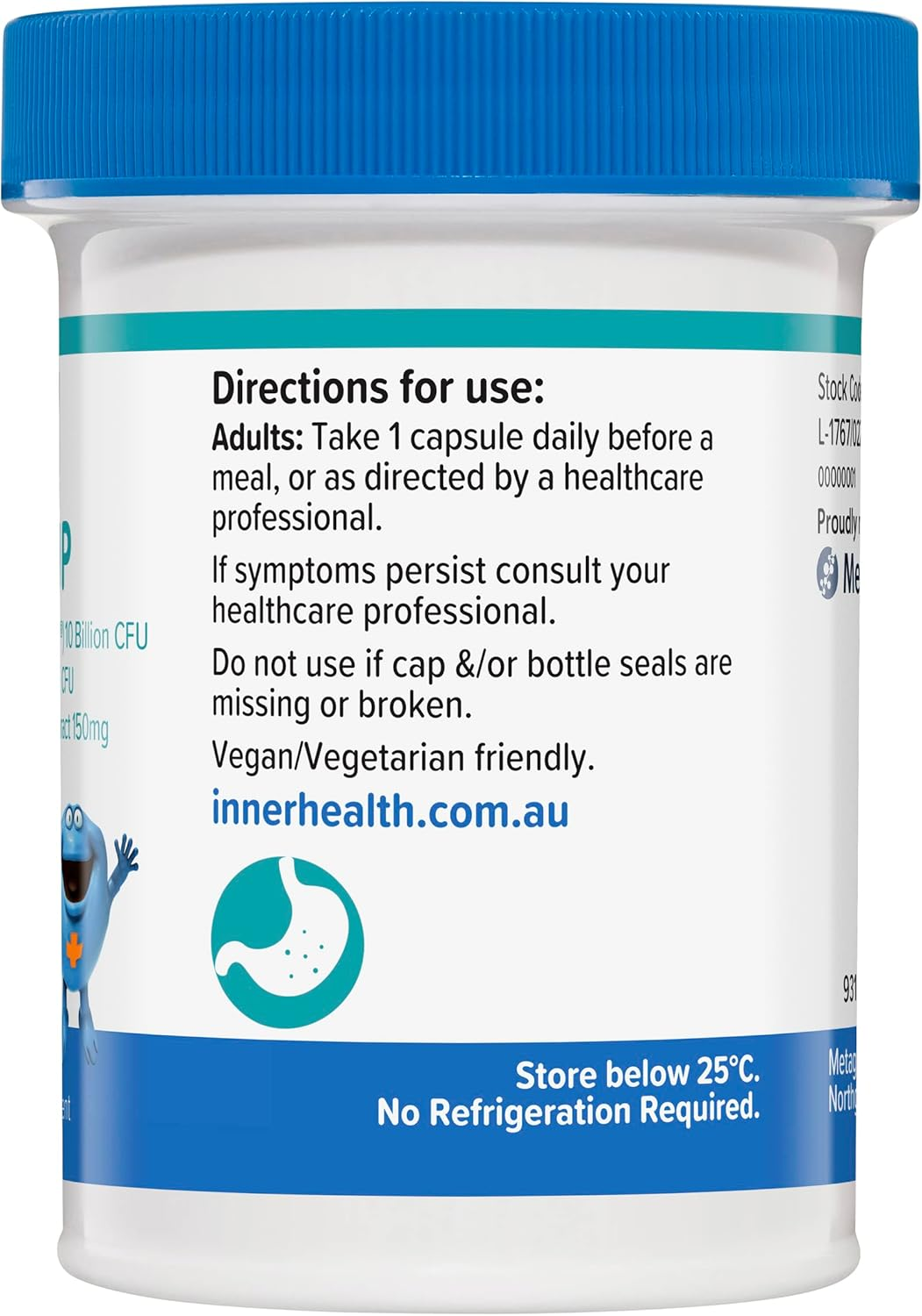 Inner Health Heartburn HP Herbal Probiotic - for Heartburn & Indigestion Relief & Stomach Support - 30 Capsules image number 2