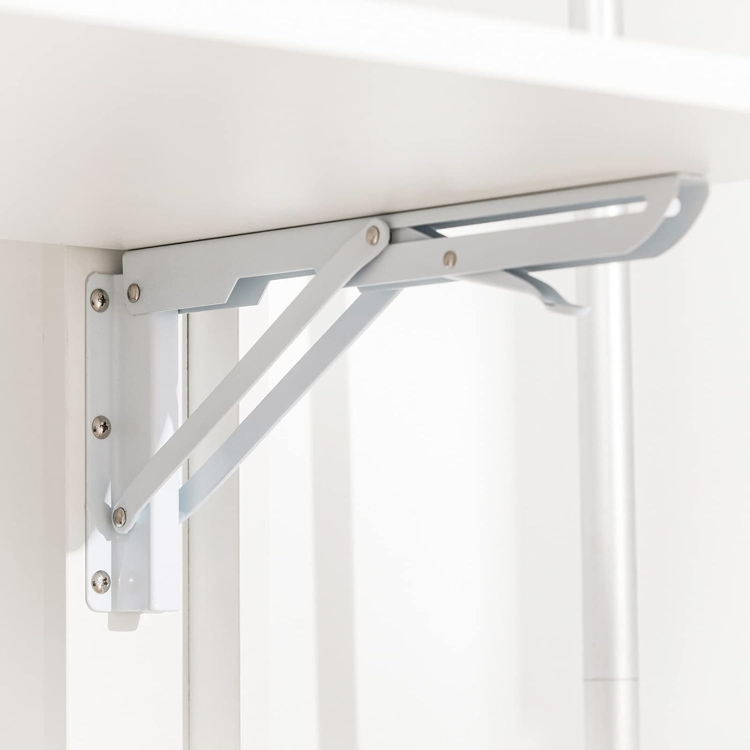 Sobuy Foldable Desk Computer Desk Workstation with Storage Shelves, Home Office Folding Table Desk FWT92-W image number 1