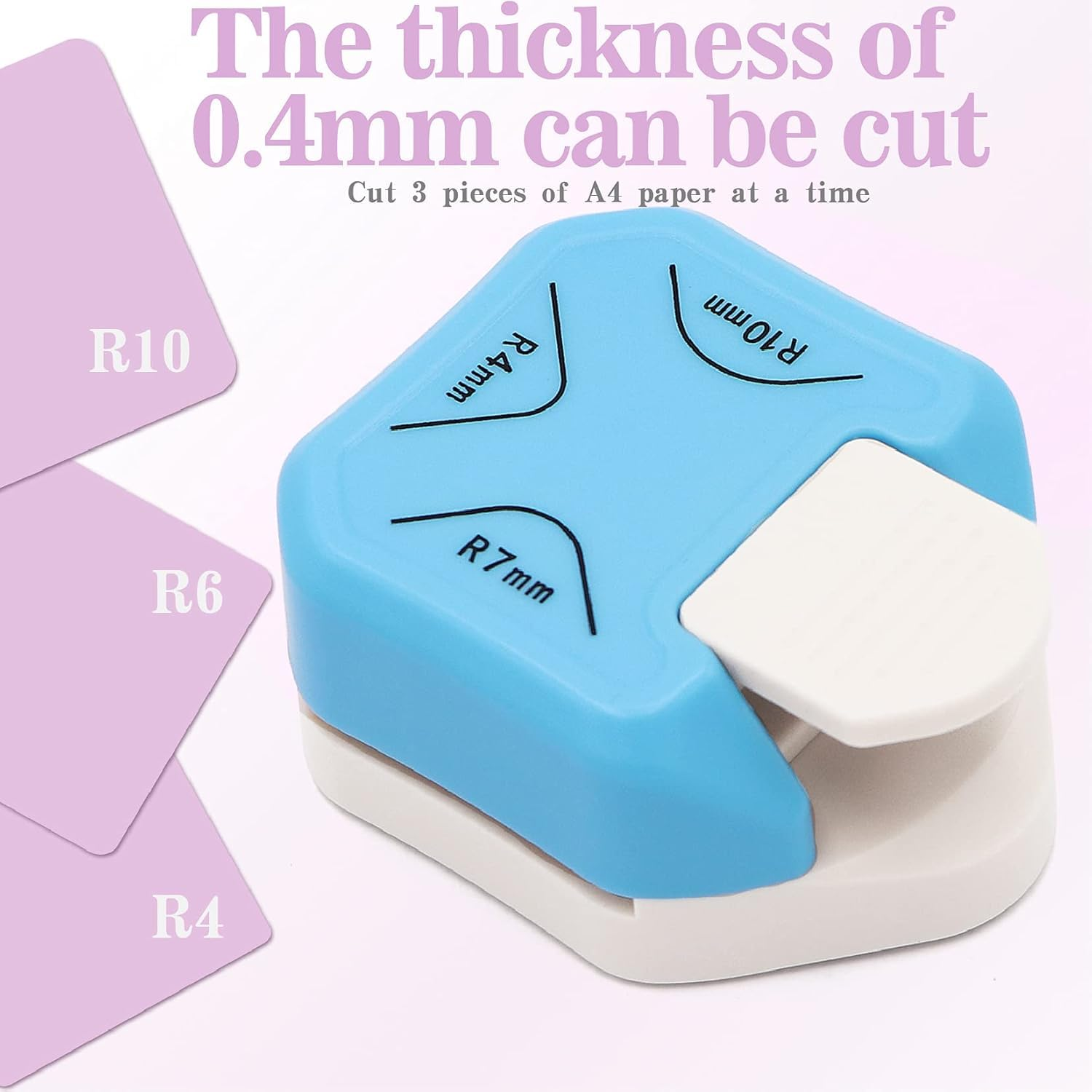 Rounded Corner Punch, 3-In-1 Paper Cutter 4Mm, 7Mm, 10Mm 3 in 1 Corner Cutter for Paper Crafts, Laminator, Cardstock, DIY Projects, Photocards, Card Making and Scrapbooking image number 2