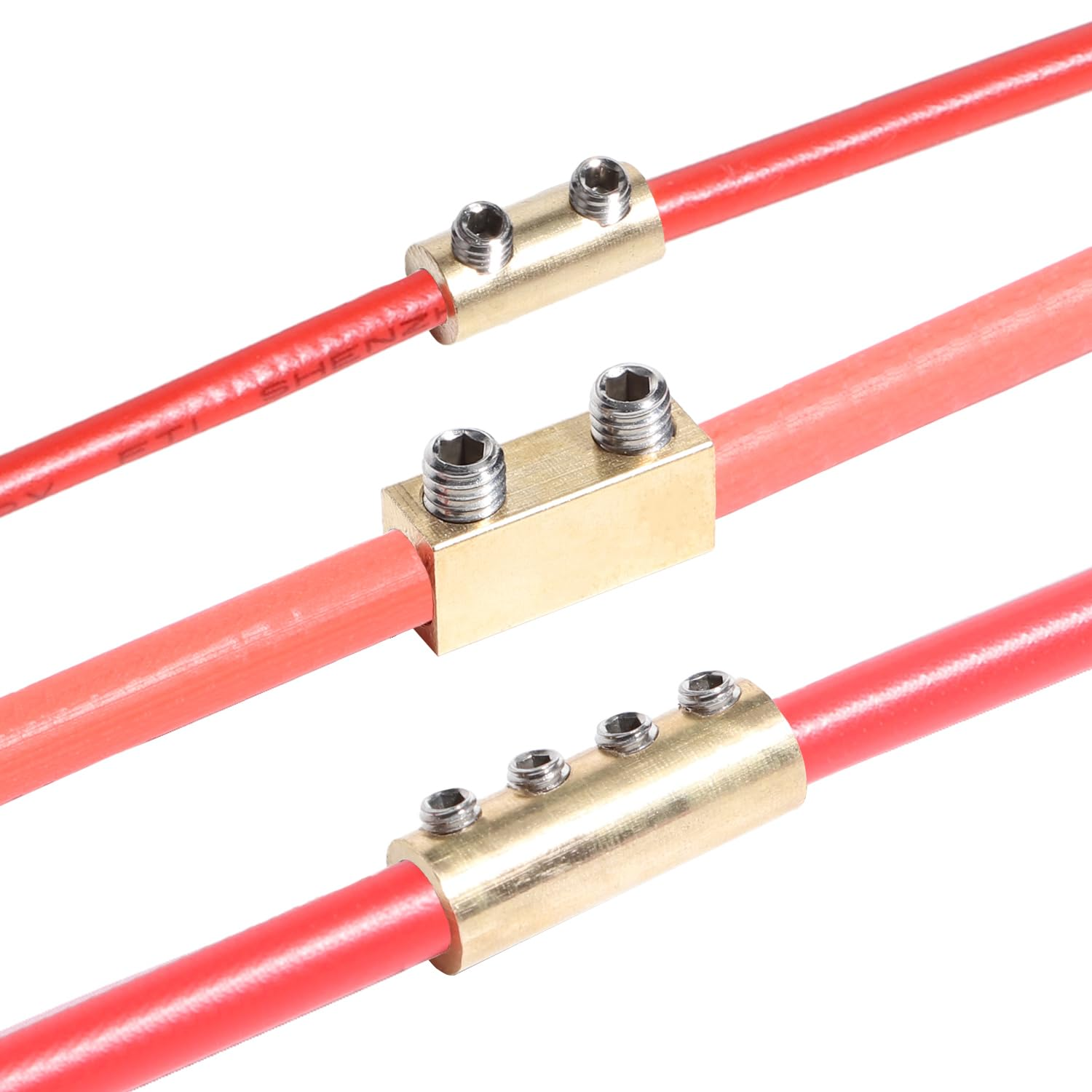 40Pcs 6 8 10 AWG Gauge Wire Connector 60A 80A Quick Wiring Connection Terminal Circuit Splicing Quick 100 Screws 40Pcs 3:1 Red Black Heat Shrink Tube and Wrench image number 4