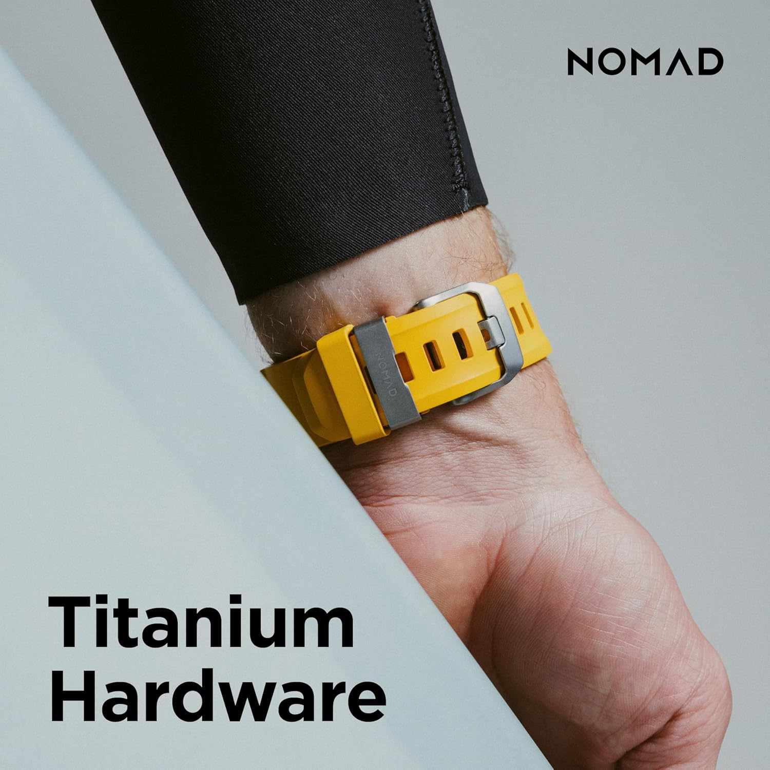 NOMAD Apple Watch Sport Band Rocky Point Apple Watch Band with Titanium Hardware, Adventurous Rugged Apple Watch Band for Men and Women - Apple Watch Ultra Band - Atlantic/Black Hardware image number 2