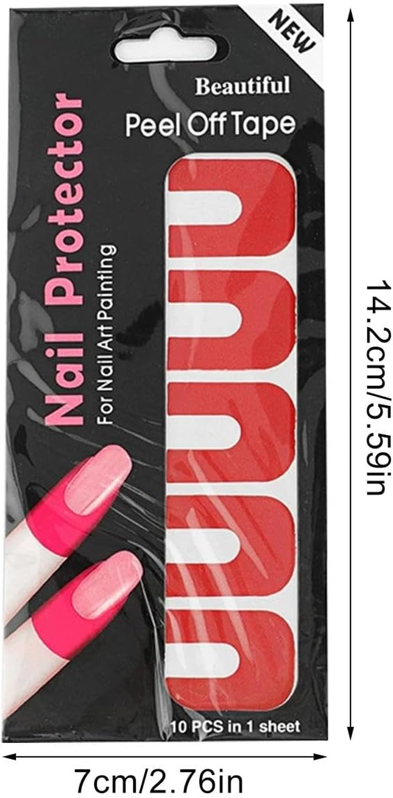 Nail Skin Protector | U-Shape Soft Nail Guards for Polish,Spill Proof Stickers, Peel off Nail Stickers, Nail Tape for Fingers image number 3