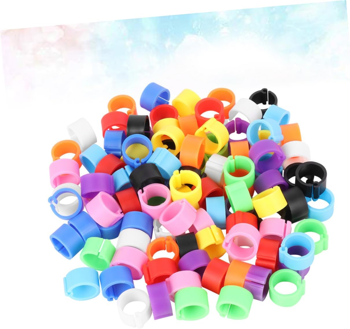 Kisangel 200 Pcs Parrot Foot Rings for Budgie, Chicken, Cockatiels and Small Birds - Leg Bands and Ankle Rings for Pet Birds image number 6