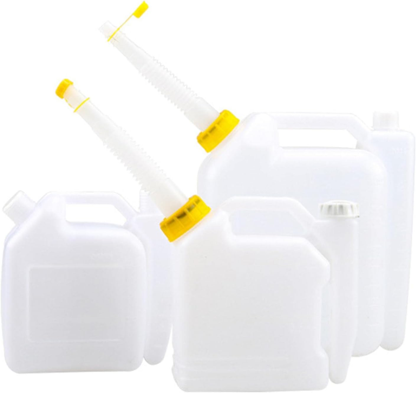 Generic Fuel Oil Mixing Bottle 2-Stroke Large Capacity Ratio Bottle Fuel Mixing Bottle Canister Thickened Fuel Mix for Dispensing Engine, 4L with Spout image number 2