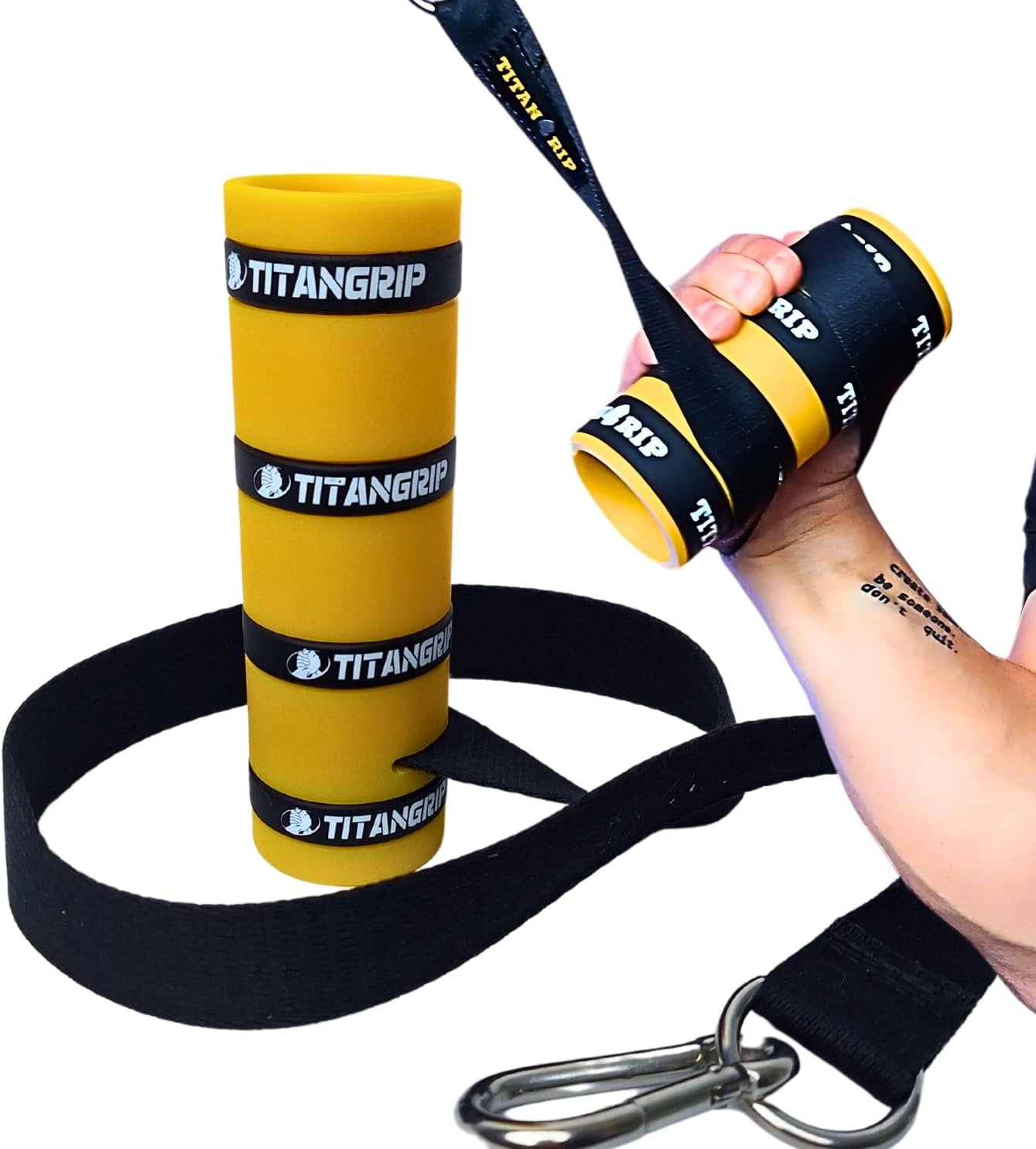 Titangrip Armwrestling Multi-Spinner (&Oslash;50/60/70 Mm) &ndash; Handtrainer & Unterarmtrainer F&uuml;r Finger, Handgelenk & Griffkraft &ndash; Trainingsger&auml;t F&uuml;r Kabelzug, Widerstandsband &ndash; F&uuml;r Fitness, Klettern