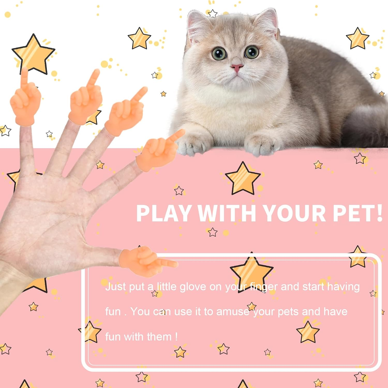 20 PCS Tiny Middle Finger Puppet, Miniature Small Hands, Funny Hand Puppet for Game, Prank Gag Performance Party Favors, Ealistic Cute Little Hand Finger for Gifts image number 2