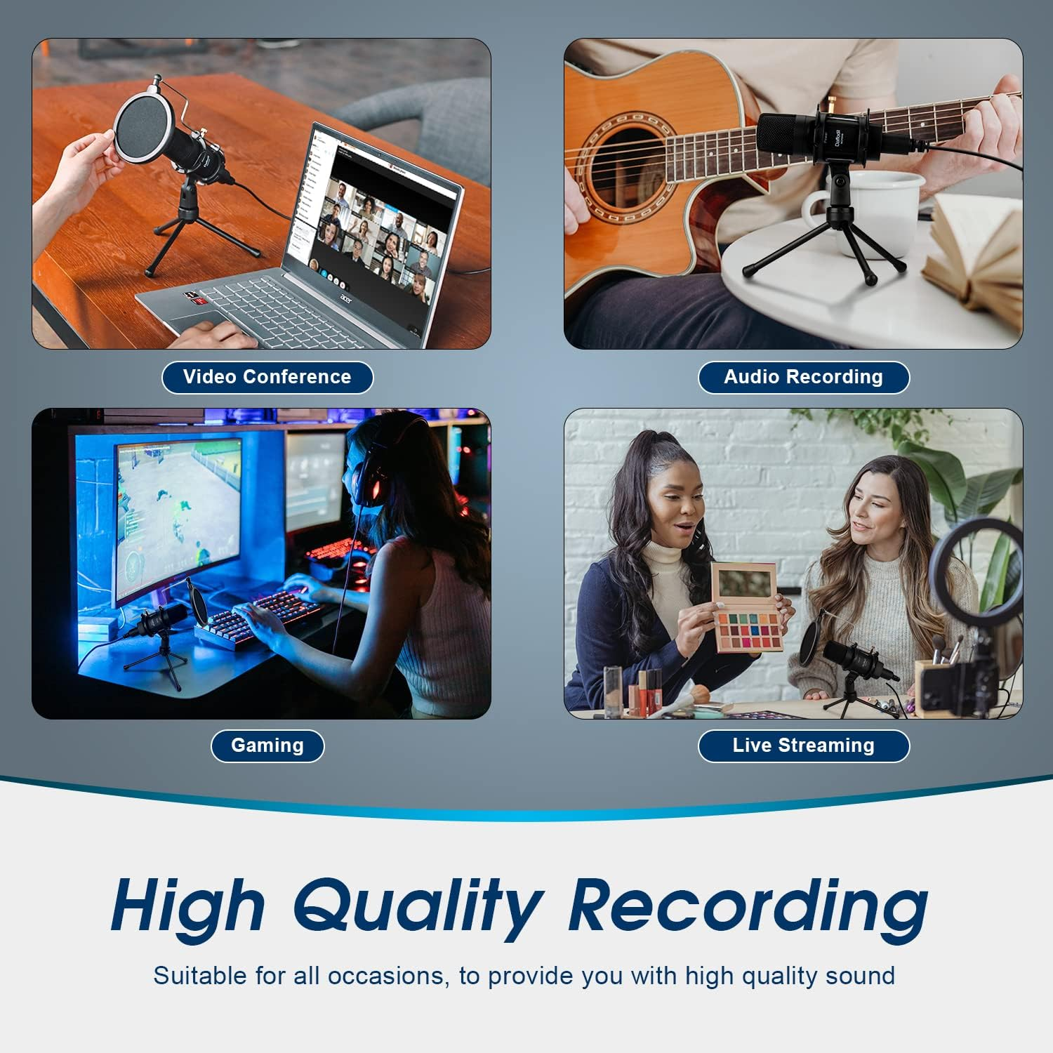 Daffodil MCP200B Condenser Streaming Microphone 3.5Mm Aux Mini Hands-Free Microphone for Mobile Phone,Pc, Camera, Laptop image number 5