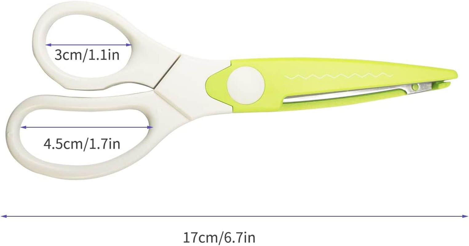 SNOOU Paper Caft Scissors Set 5 Pairs of Decorative Edge Great for DIY Paper Edge Cutting Crafts Scrapbooking Paper Quilling and Kid&rsquo;S Designs for School Stationary Office Adults image number 4