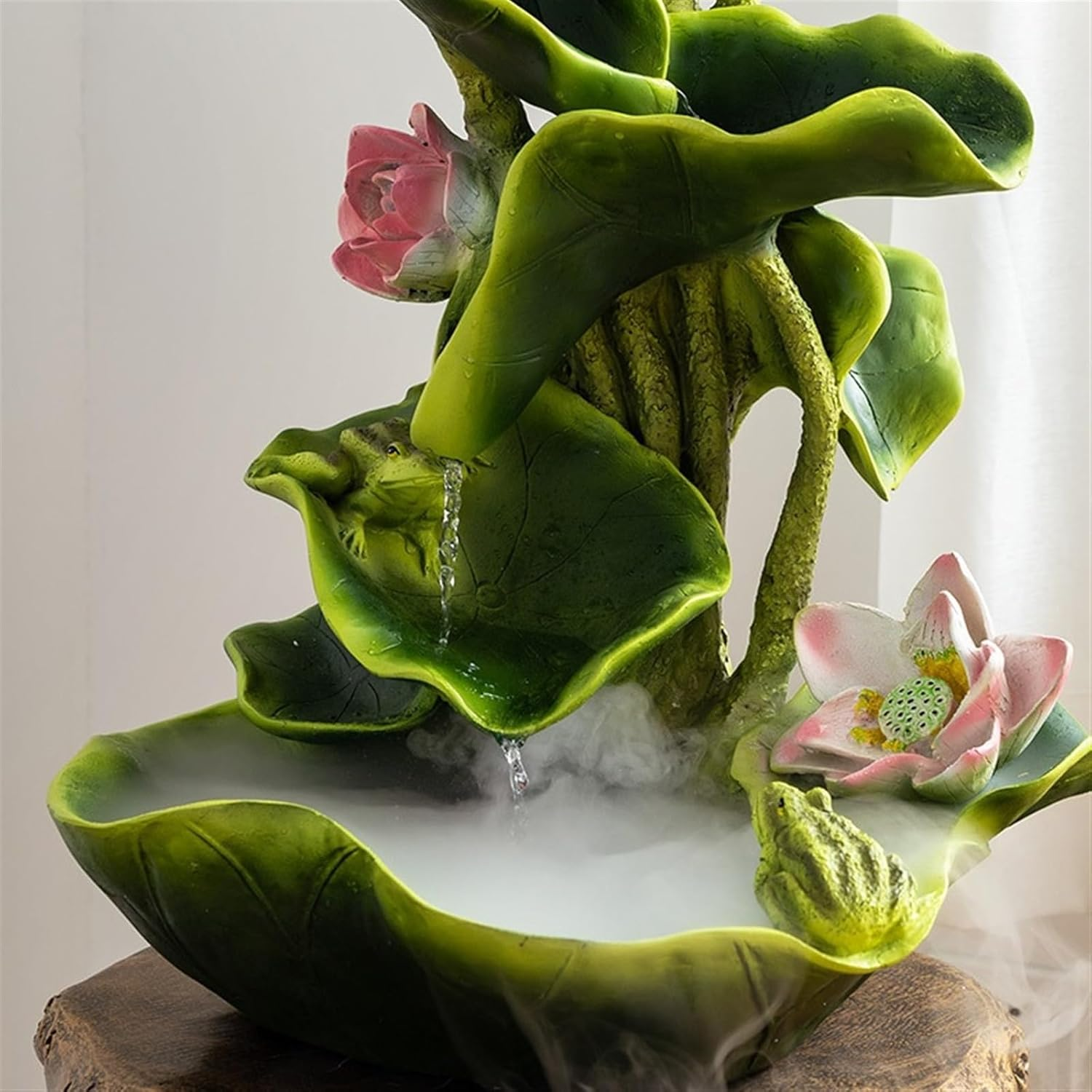 Outdoor Fountain New Chinese Landing Water Fountain, Living Room Courtyard Decoration, Home Accessories, Decorative Lotus