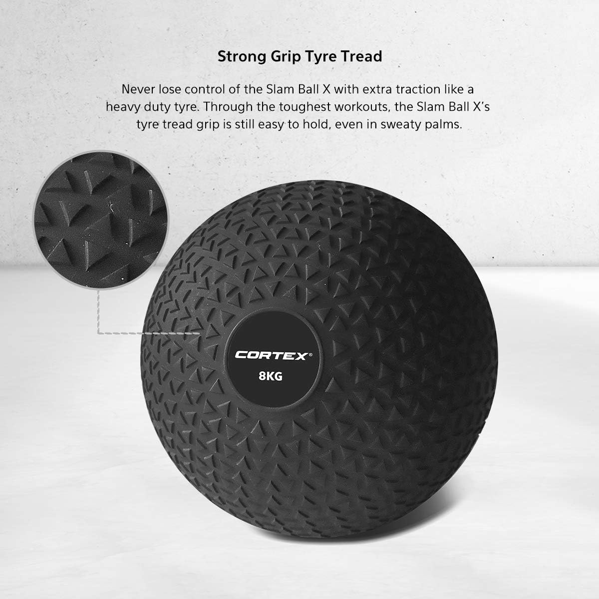 Cortex Slam Ball V2 8Kg Weighted Dead Ball Exercise Ball Plyometric Explosive Training