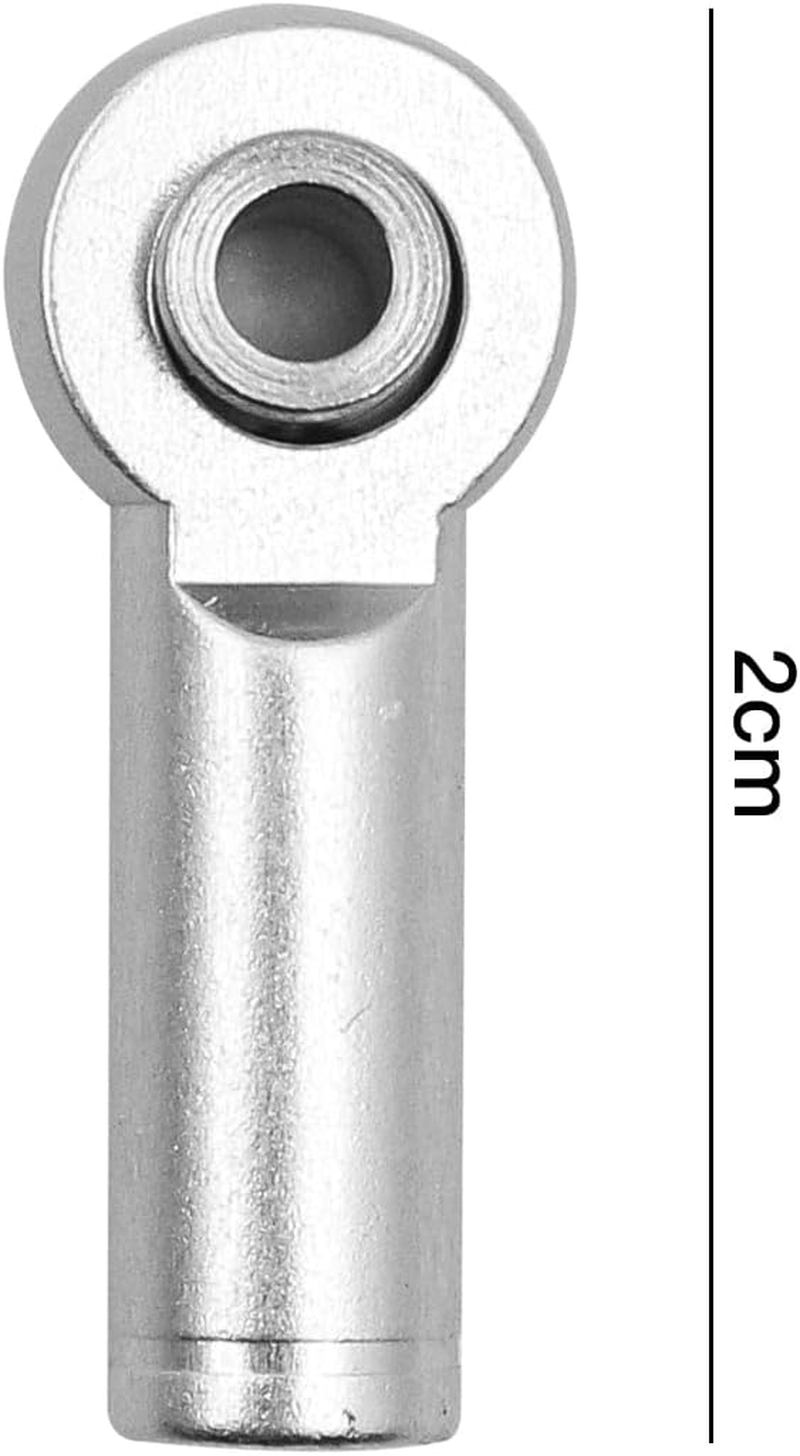 NUZAMAS 10Pcs M4 Thread Link Rod End Ball Head Holder Tie Rod Metal Tie Push Link Rod Joint for AXIAL SCX10 1/10 RC Car Model Accessory Sliver image number 5