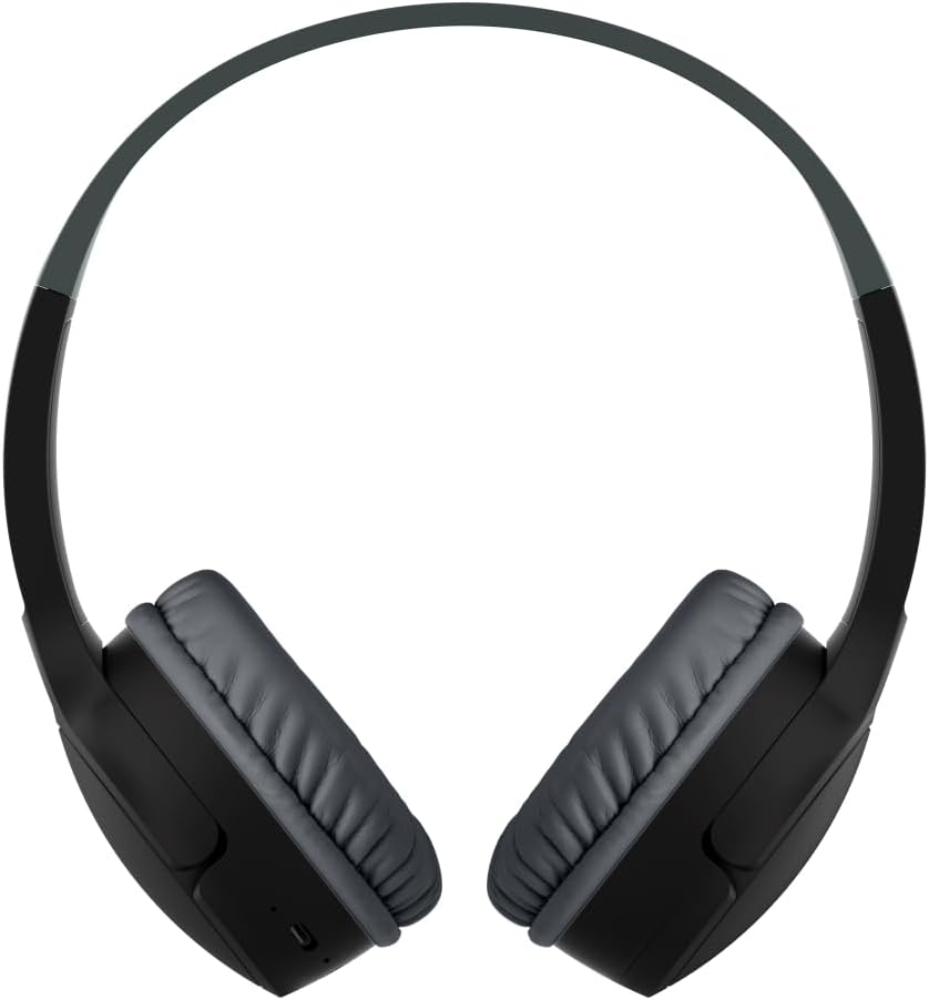 Belkin Soundform Mini Kids Wireless Headphones W/Built-In Microphone, 30H of Playback Time, & Fun Stickers - Over-Ear Headsets for Online Learning, School, Travel, Iphone, Ipad, Galaxy & More - Black - Black image number 4