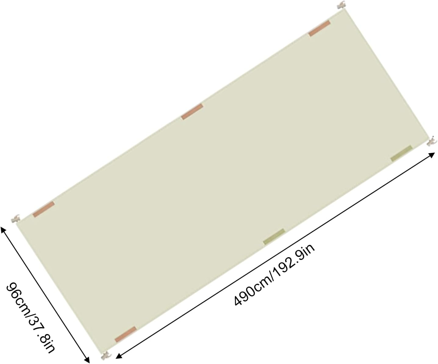 Pool Reel Cover,Waterproof Pool Blanket Cover | Heavy Duty UV Resistant 210D Oxford Cloth Shield for Garden Outdoor Backyard Indoor - Beige 490*96Cm image number 3