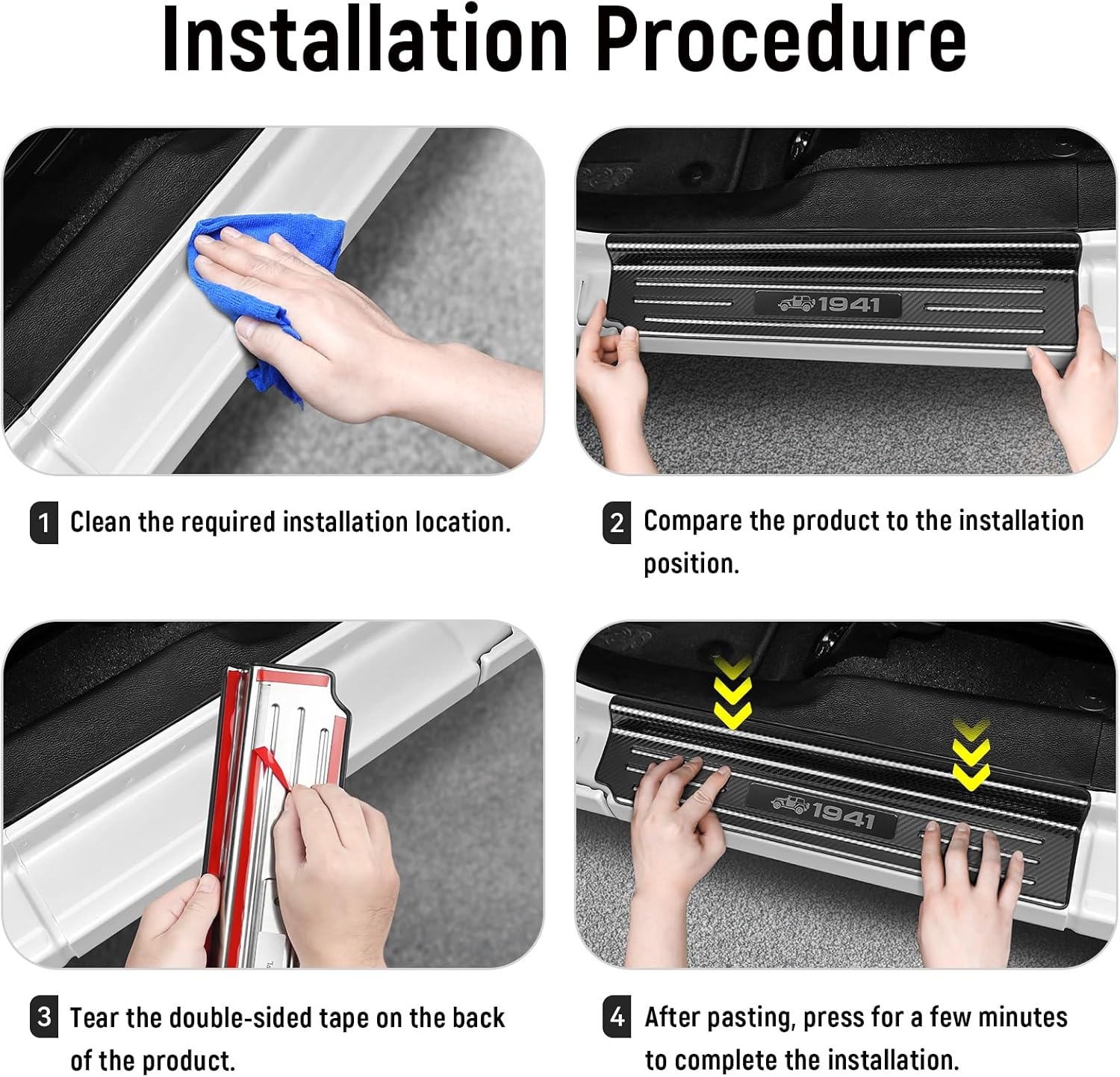 Bercicci 2PCS Door Sill Protector for Jeep Wrangler JL JLU 2018-2025 & Gladiator JT 2020-2025 Accessories Stainless Steel 2-Door Car Pedal Kick Protection (Carbon Fiber) image number 1