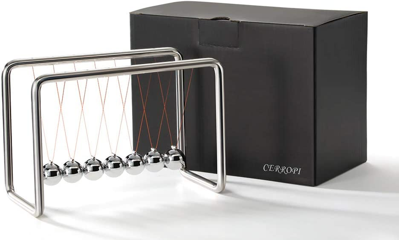 CERROPI Classic 7 Balls Newton'S Cradle (Swing 25S, Metal Stand) image number 5