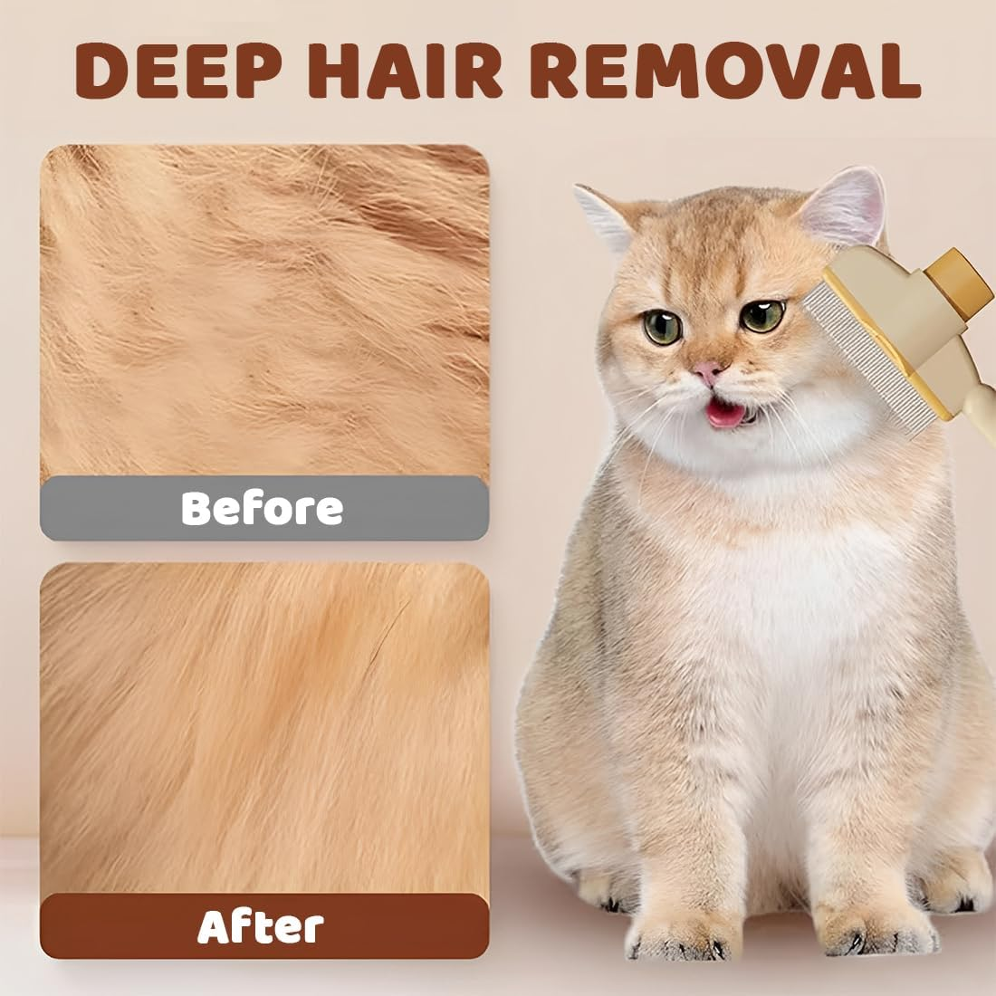 JYNVO Fellblitz Brush Set Self-Cleaning (2 Brushes + Fur Glove) for Dogs and Cats - Flea Comb, Massage Brush for Long and Short Hair (Green & Yellow) image number 2