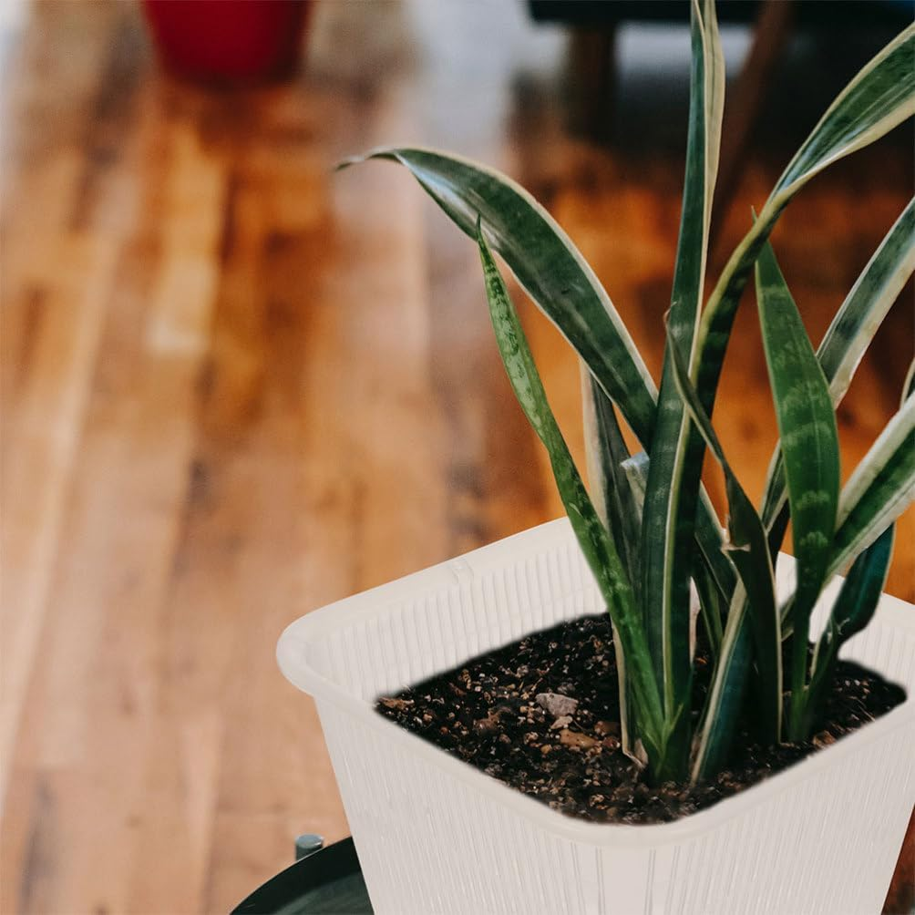 Kisangel 4Pcs Hydroponic Mesh Plant Basket Plastic Aquatic Pots Planting Net Pots for Balcony Garden,Transparent - Black image number 2