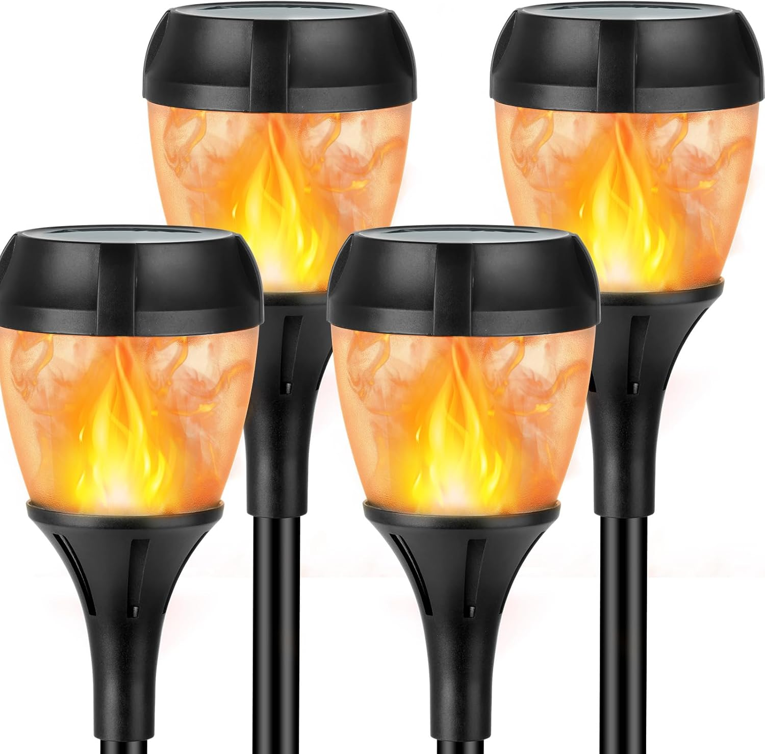 Solar Flame Outdoor Waterproof Lights - Automatic Switching Path Torch for Garden, Yard, Lawn, Terrace, Landscape Decorative Lighting (4) image number 1