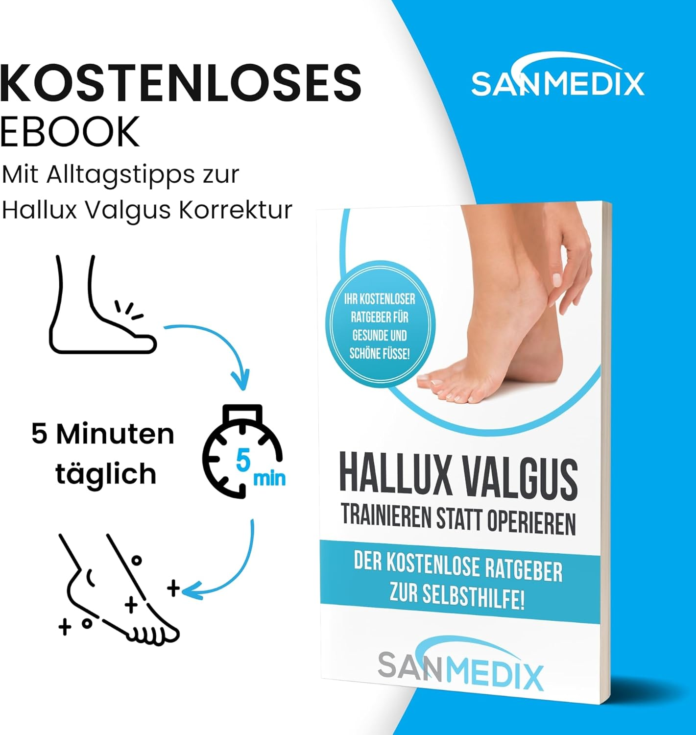 Sanmedix Toe Separators - 2 Pairs Toe Separators with Plug-In System for Hallux Valgus, Bunion & Toe Correction - Silicone Toe Spacer for Men and Women (Transparent, One Size) image number 5