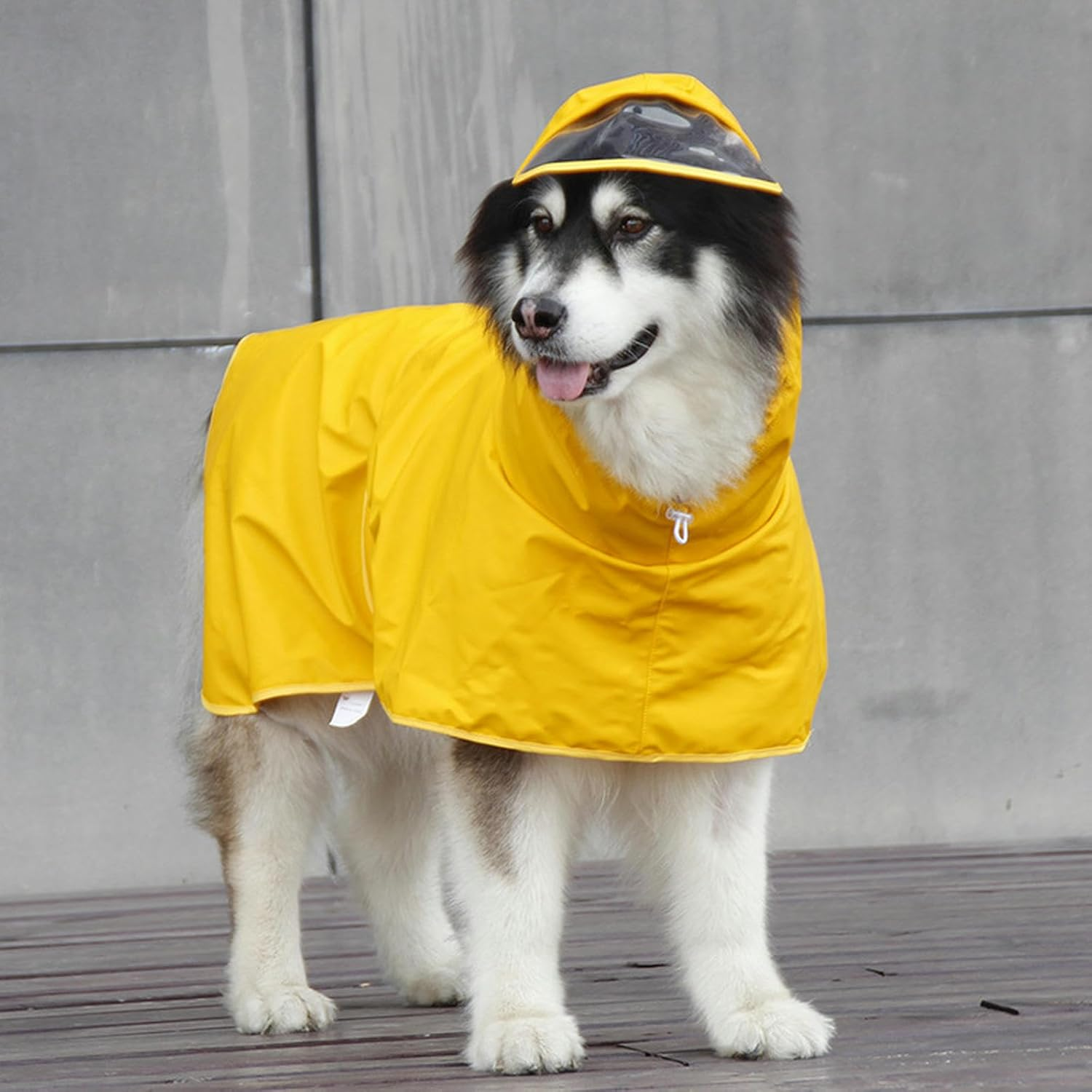 IUOUTG Waterproof Dog Raincoats with Hood Breathable Adjustable Dog Rain Jacket with Leash Hole Snowproof Windproof Dog Poncho Pet Coat for Large Medium Dogs image number 1