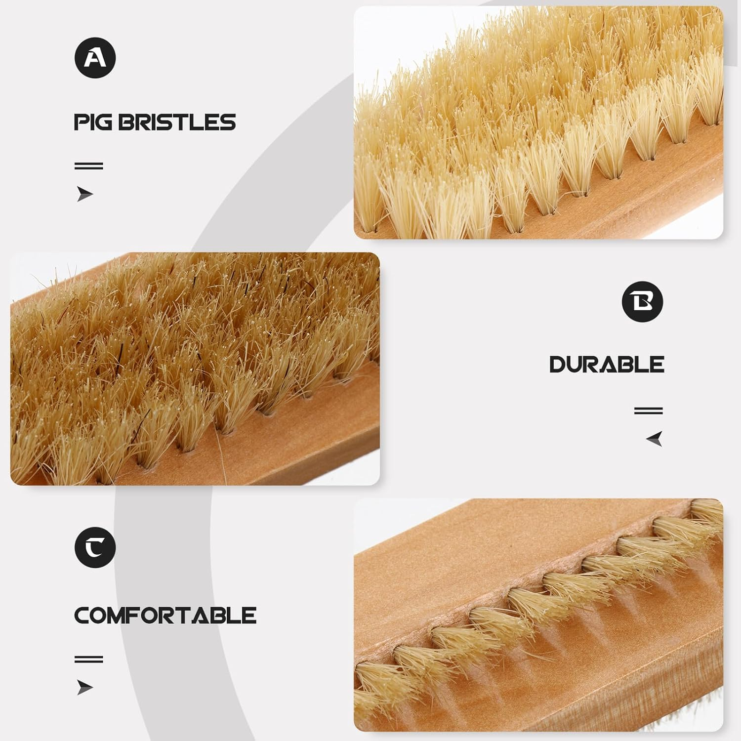 Iplusmile 2Pcs Wooden Two-Sided Nail Brush for Manicure Pedicure Compact Fingernail Cleaning Tool with Firm and Soft Bristles Portable Nail Art Brush for Hands and Feet Care