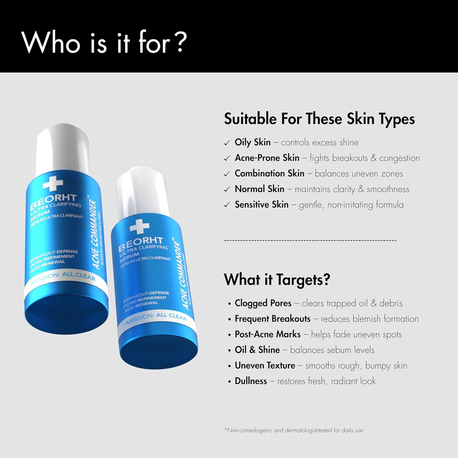 Ultra Clarifying Age-Renewing Serum &ndash; Helps Reduce the Appearance of Blemishes & Marks &ndash; Face Serum for Blemish-Prone Skin &ndash; Smoothing & Anti-Aging Serum &ndash; 1 Fl Oz image number 1