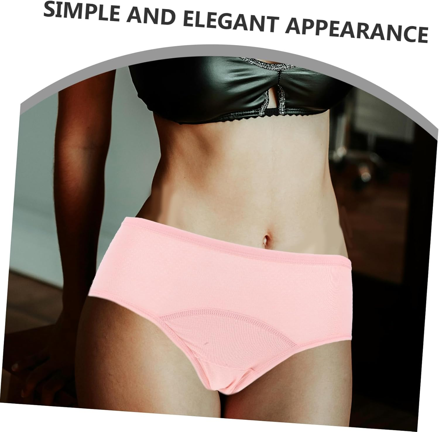 4Pcs Women'S Period Underwear Cotton Heavy Flow Leak Panties for Menstrual Days Comfortable Middle Waisted Briefs image number 6