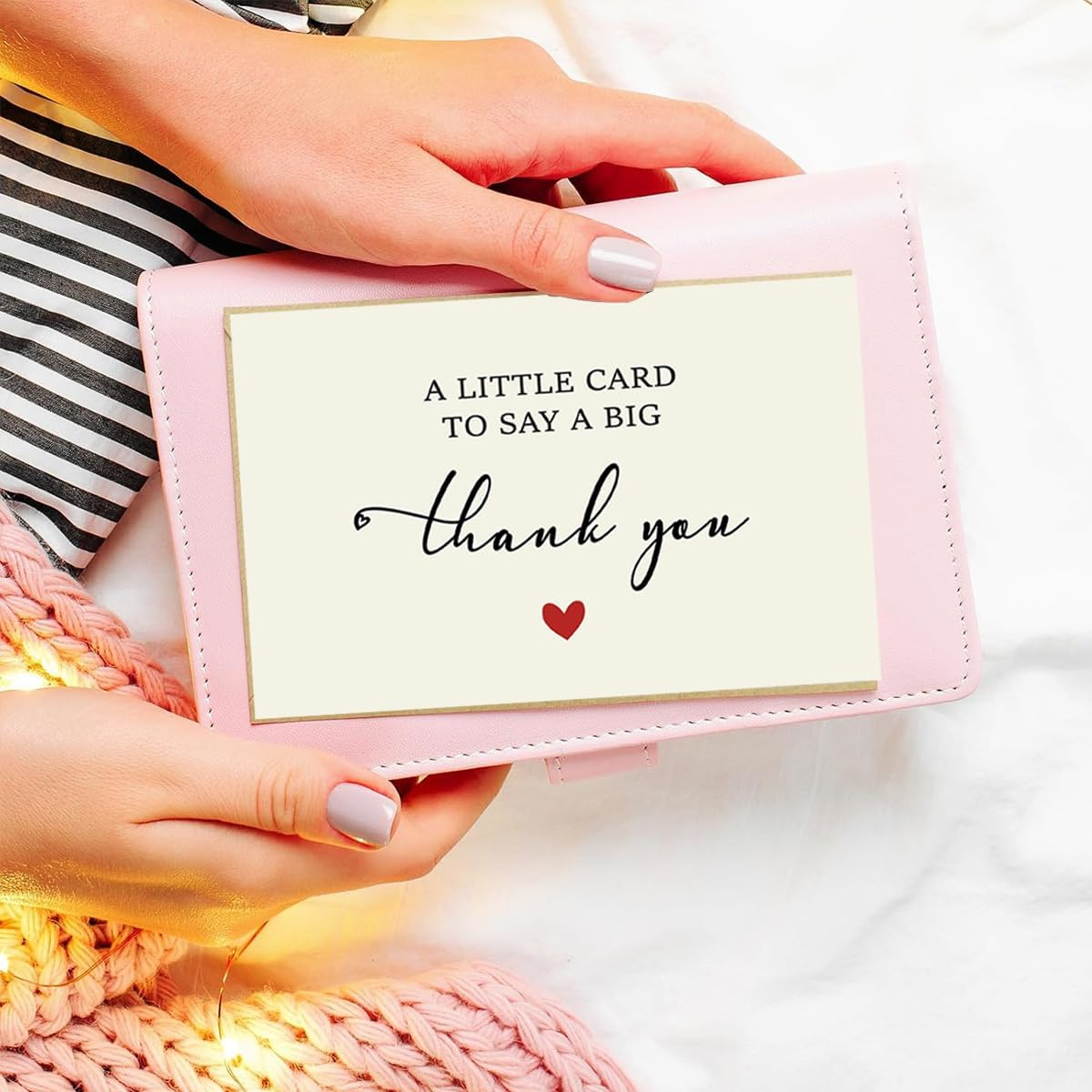 Thank You Cards with Envelopes,Haakhui 12 Packs a Little Card to Say a Big Thank You,Ideal for Wedding Birthday Party Baby & Bridal Showers Graduations Funerals